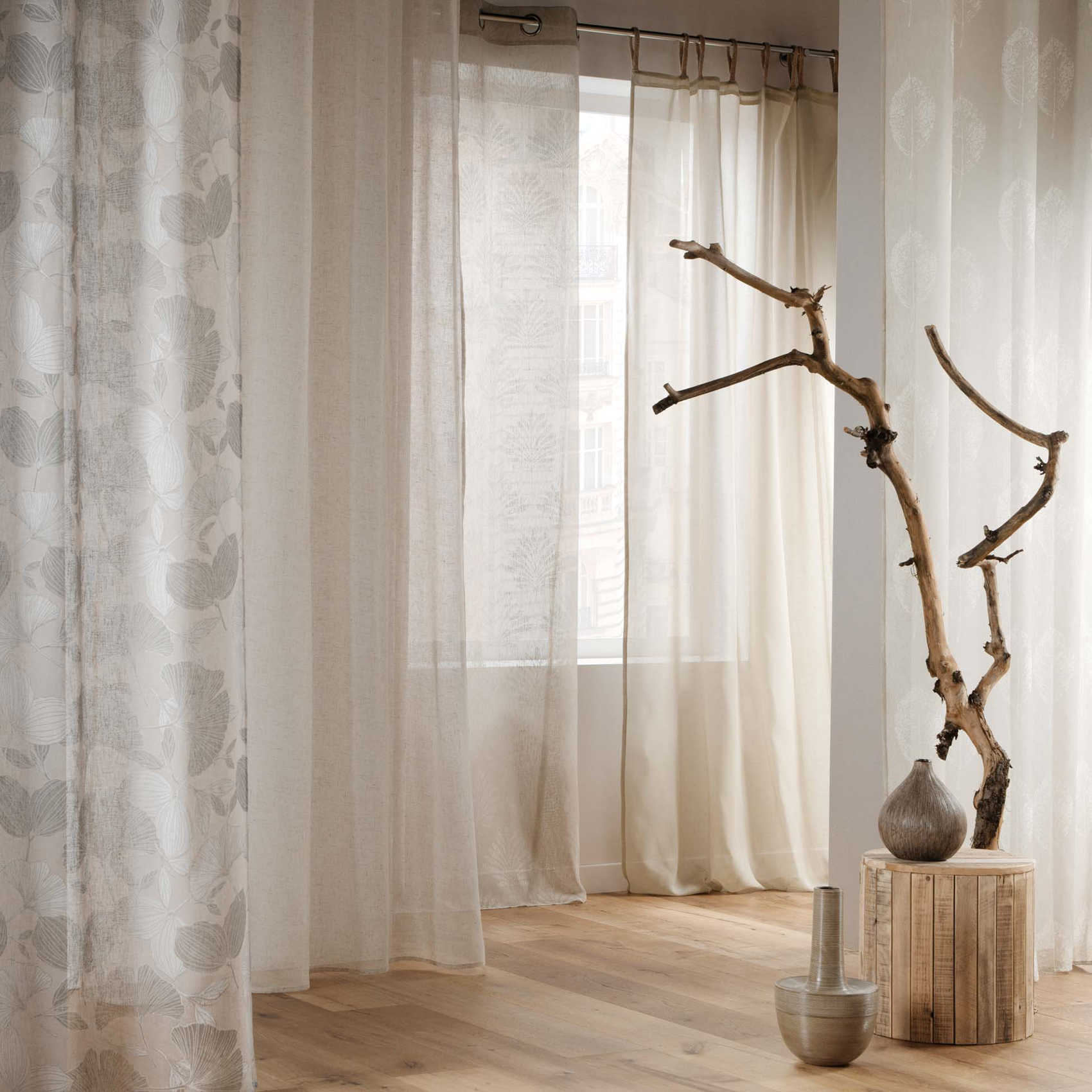 Voilage à passants uni — vue 5