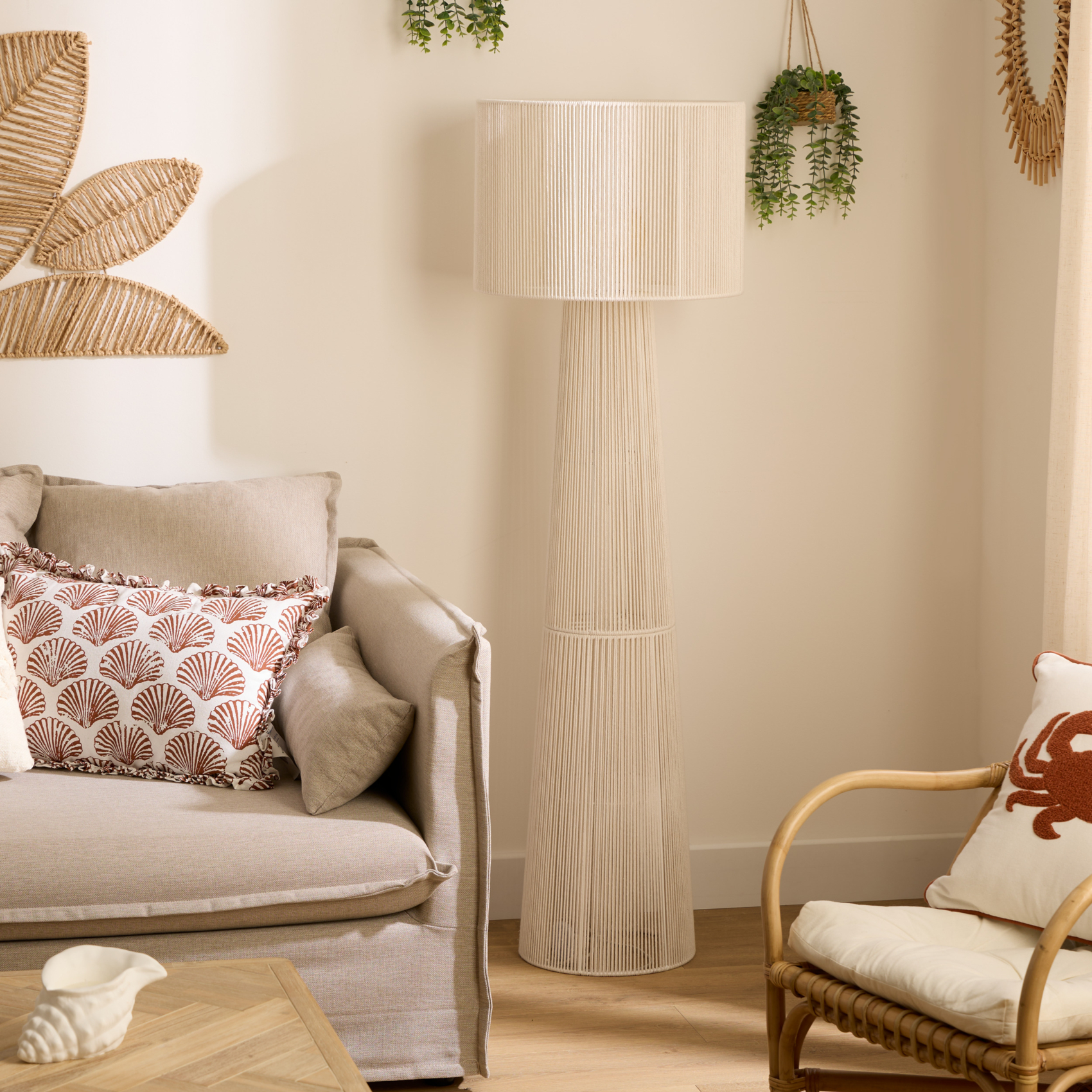 Lampadaire design en coton — vue 6