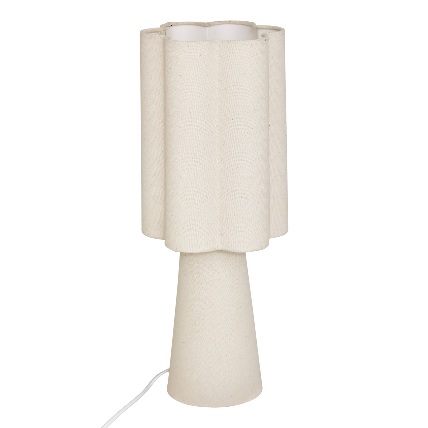 Lampe à poser design avec abat-jour ondulé