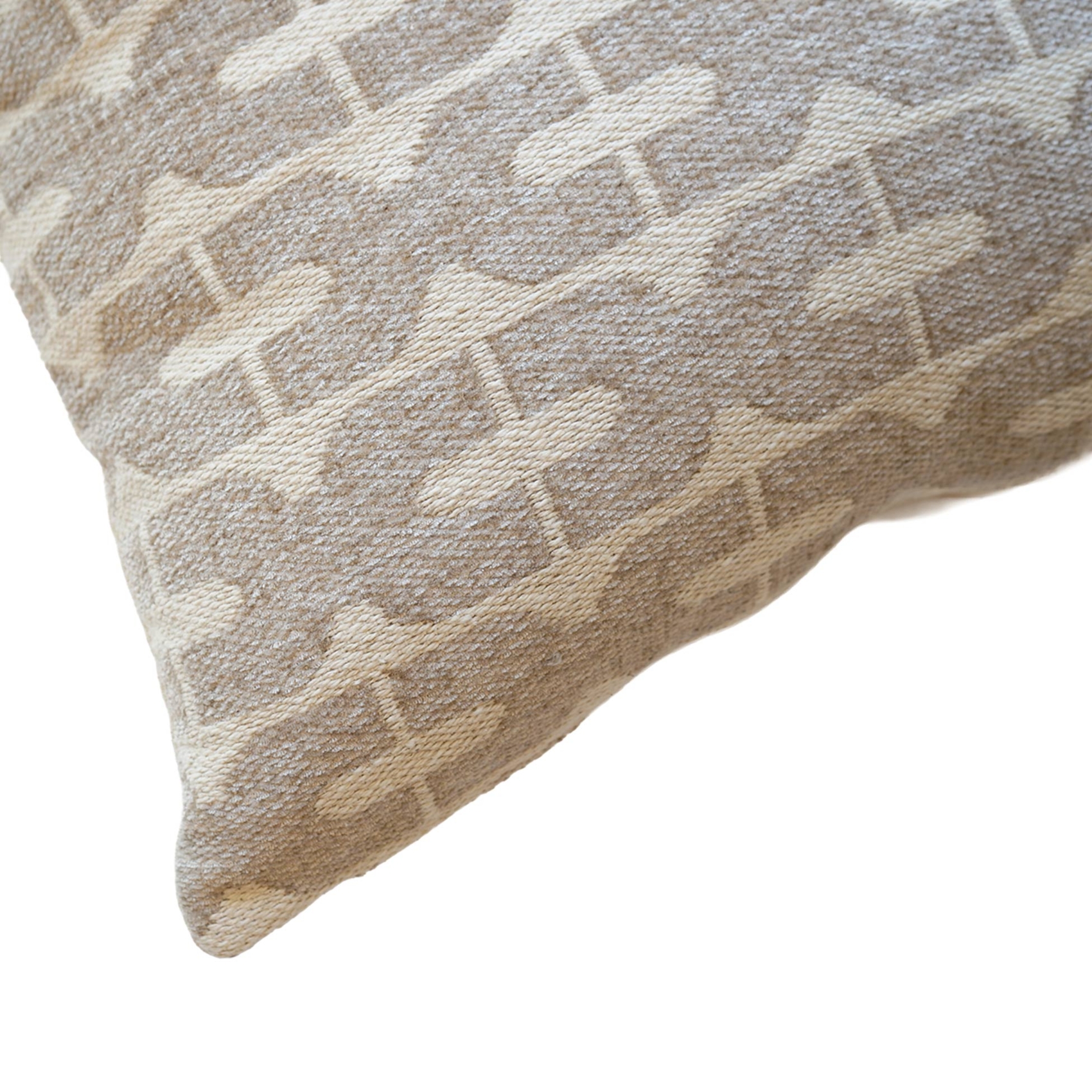 Coussin décoratif déhoussable en jacquard à motif géométrique — vue 4