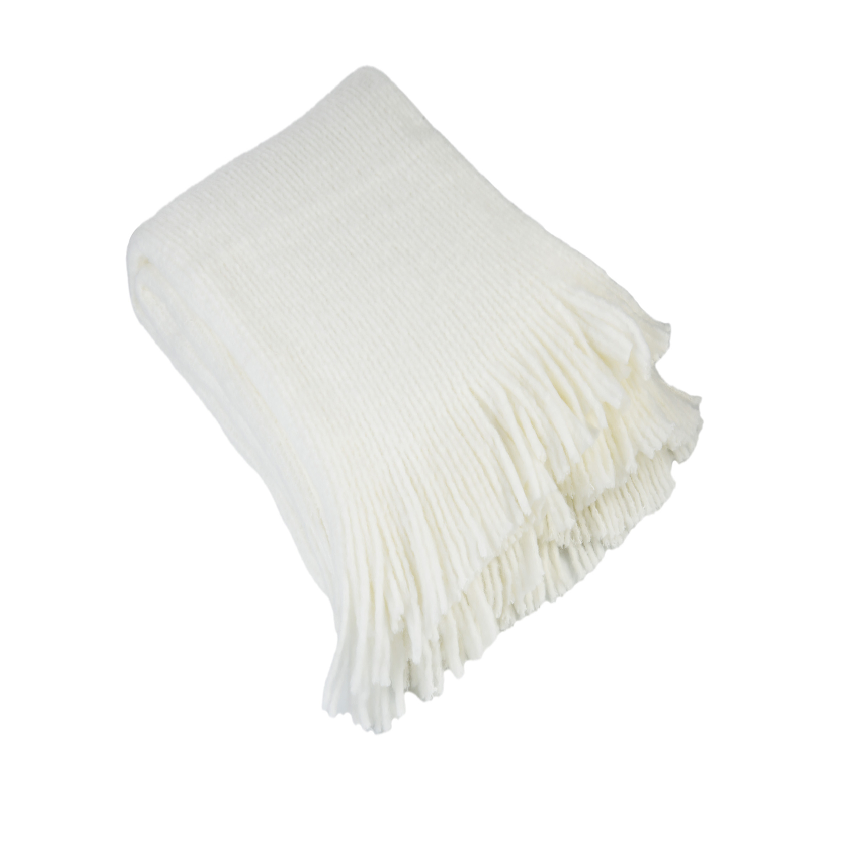 Plaid maille effet laine tricotée