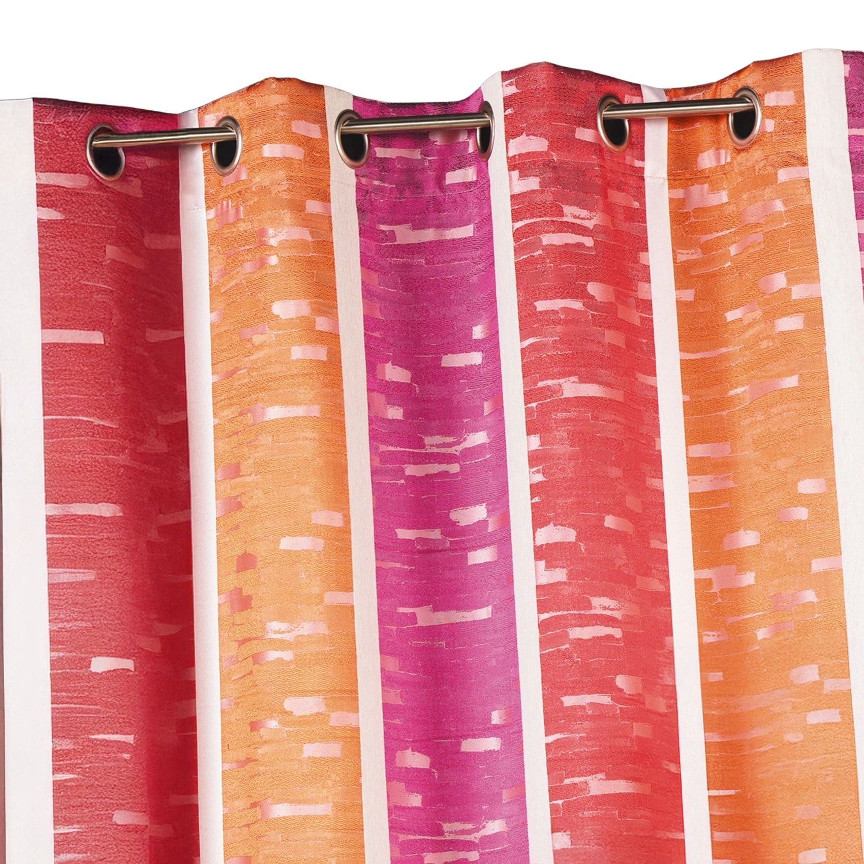 Rideau jacquard à rayures verticales colorées — vue 6