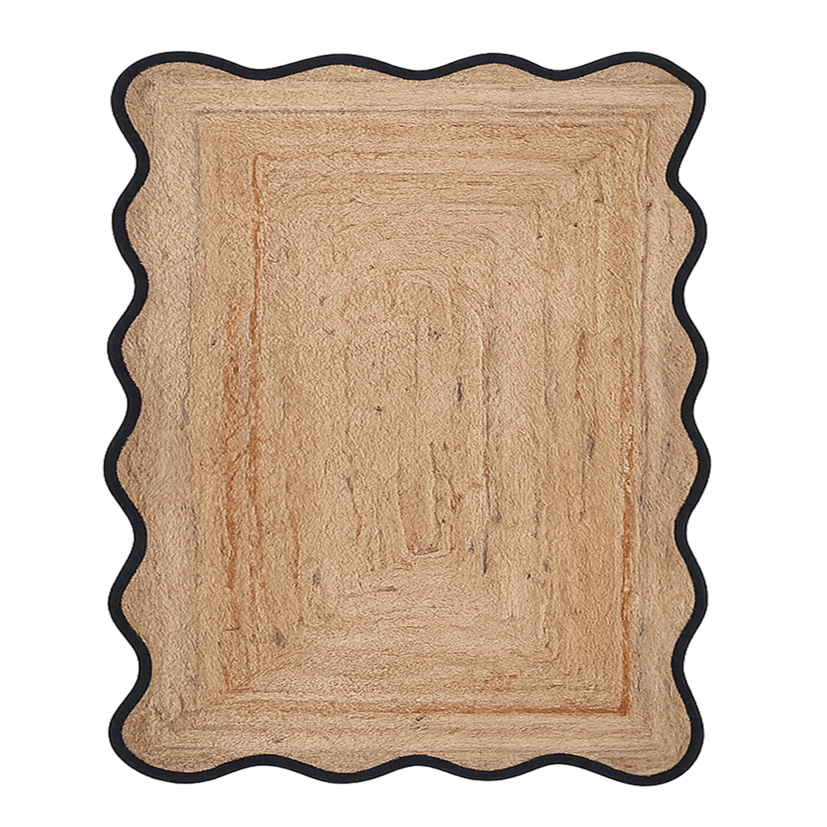 Tapis de salon tressé avec finition ondulée — vue 4