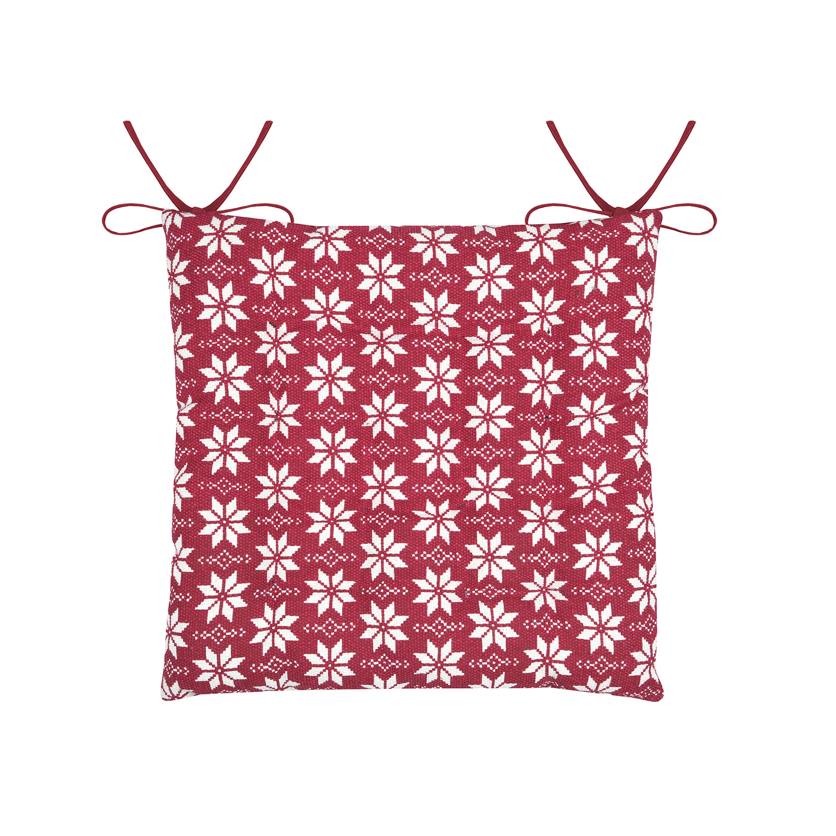 Galette de chaise esprit chalet traditionnel en coton — vue 4