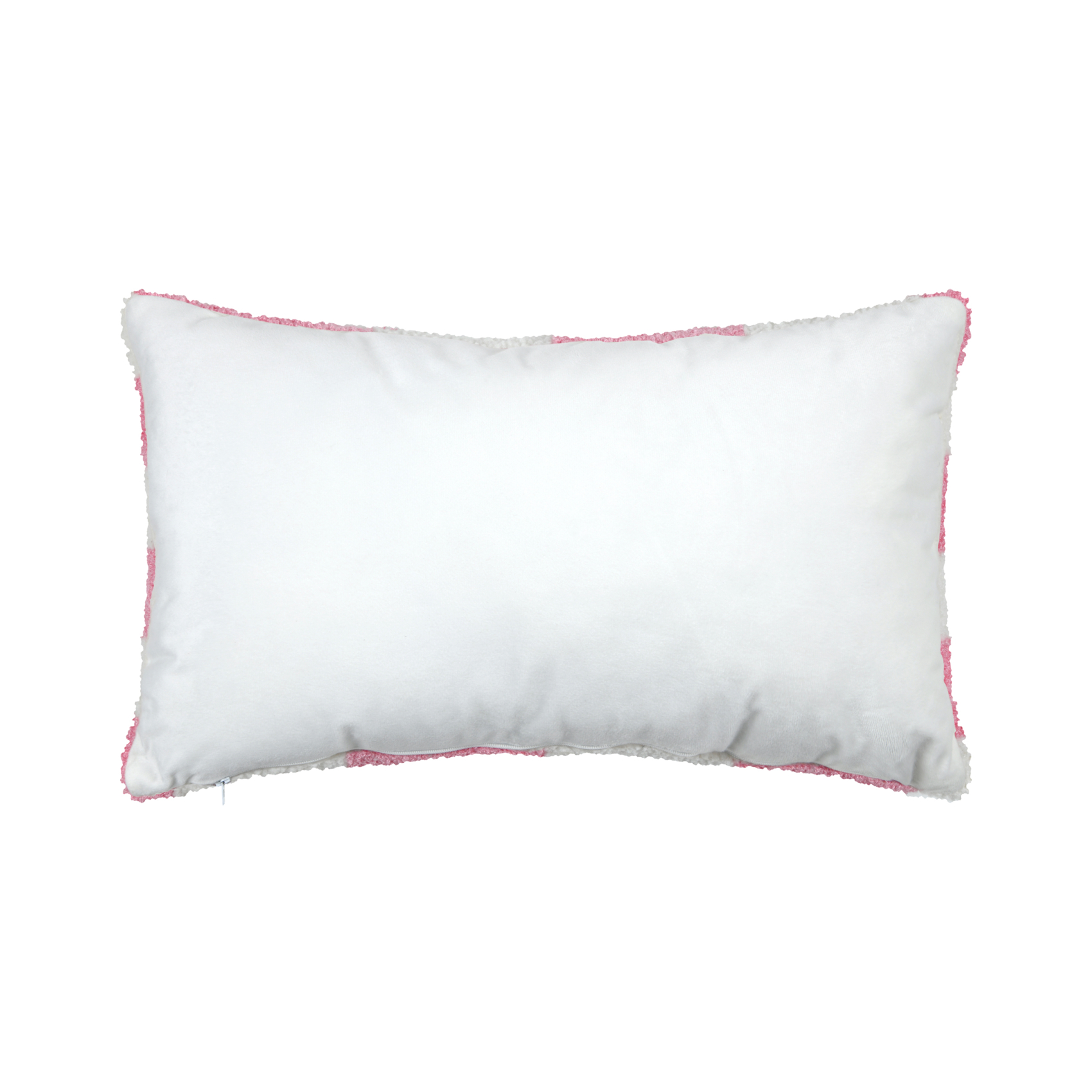 Coussin rectangulaire en bouclette à motif damier — vue 4