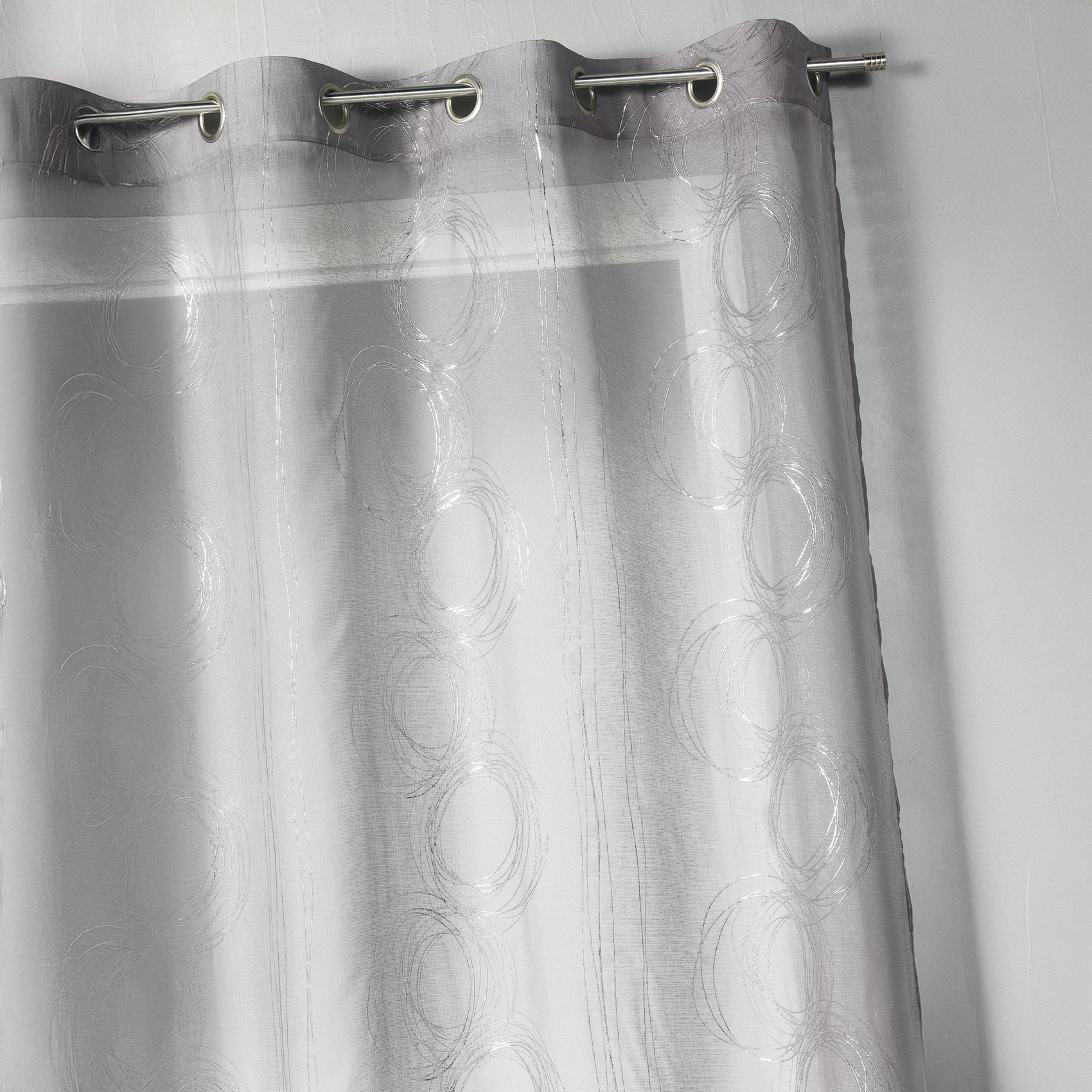 Voilage en Etamine aux Imprimés Argentés — vue 3