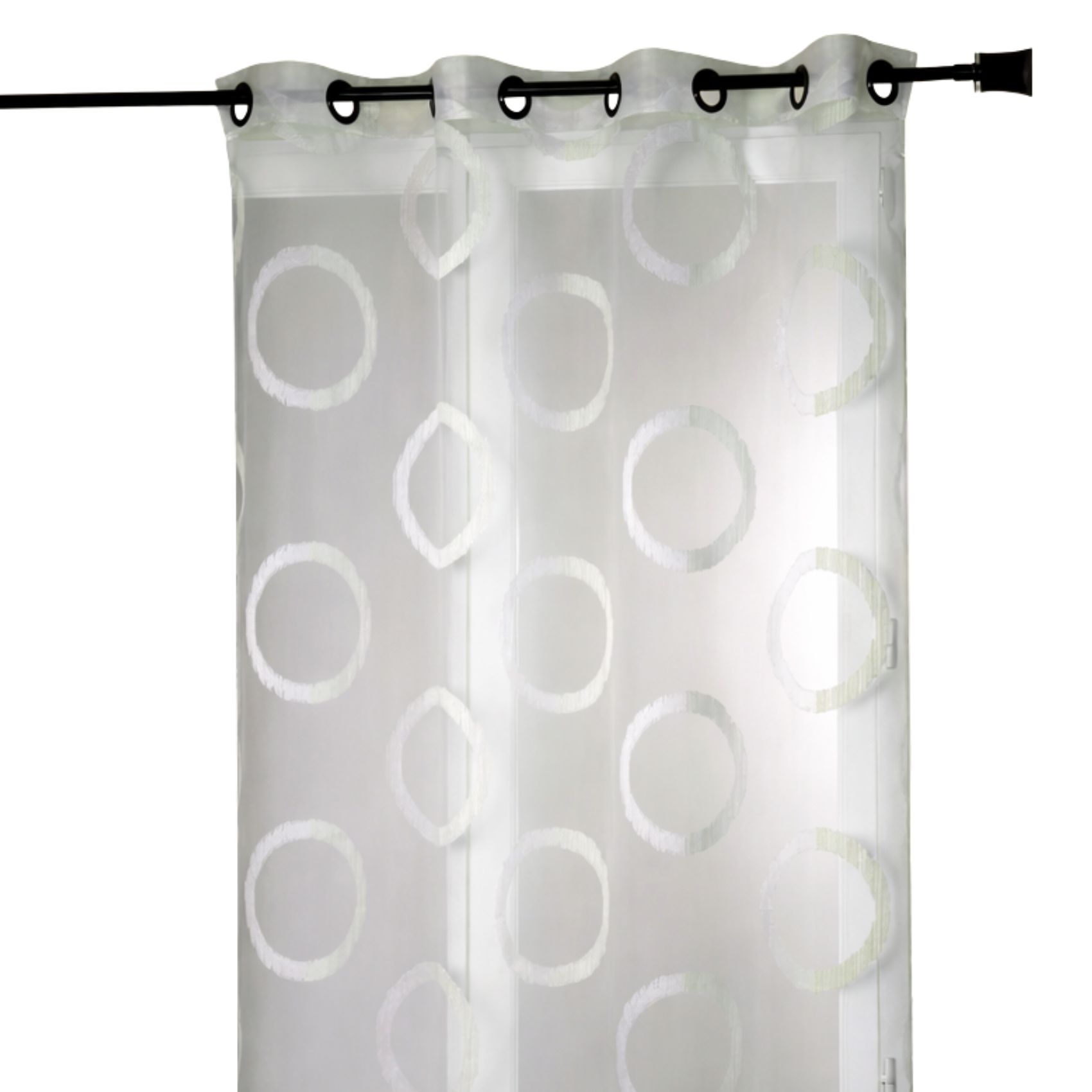 Voilage en organza jacquard ronds — vue 3