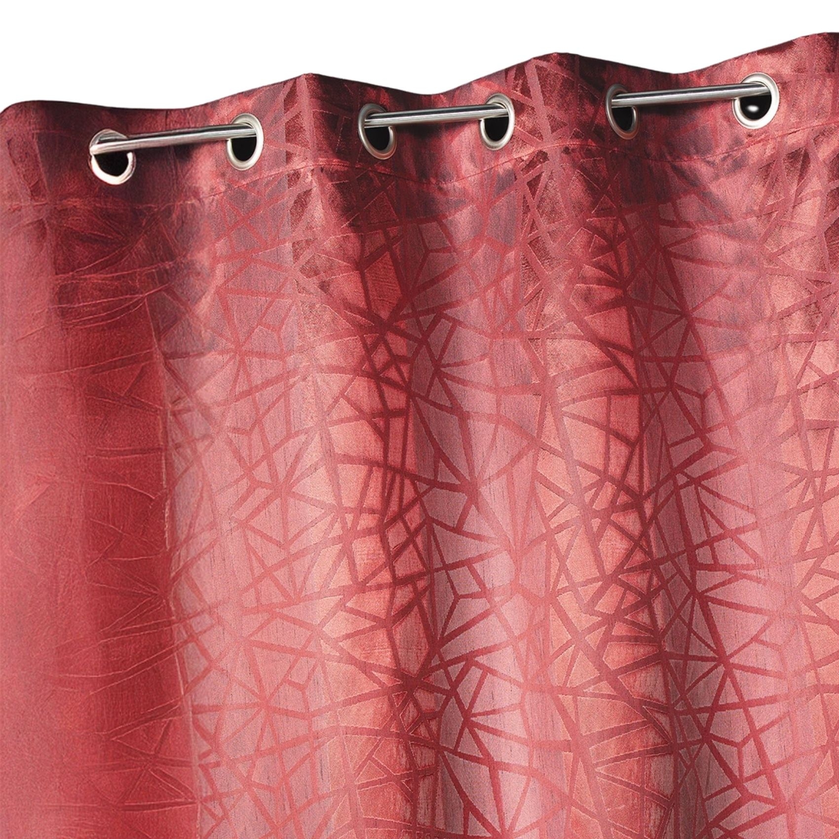 Rideau jacquard à imprimés et rayures verticales — vue 3