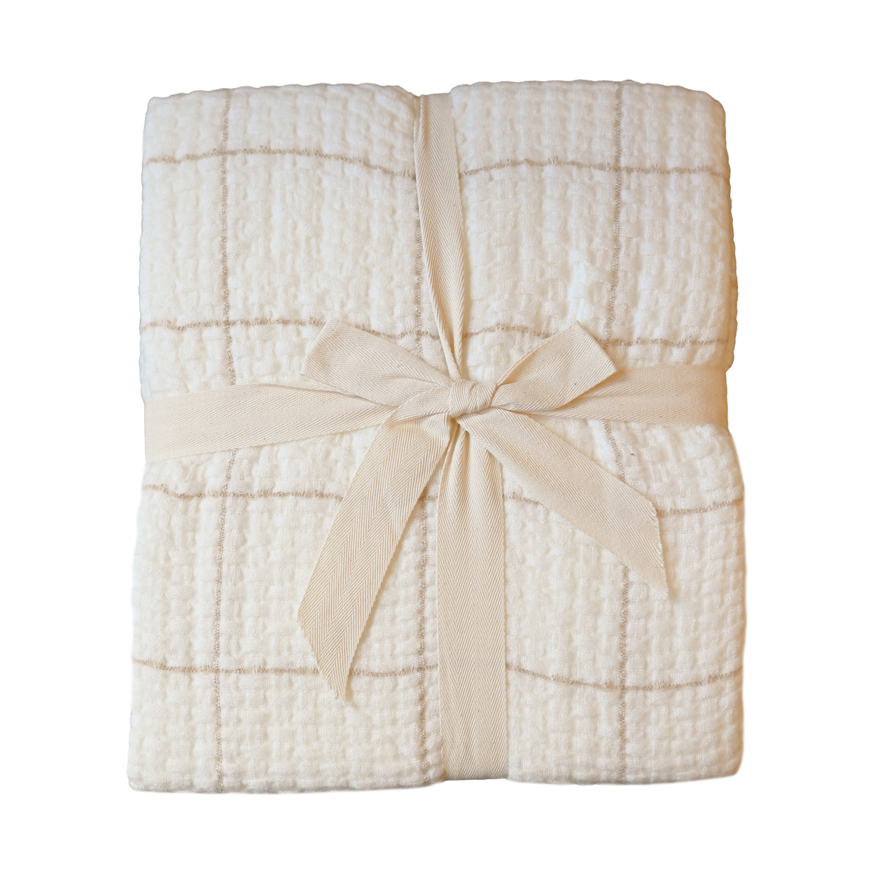 Plaid doux gaufré à carreaux