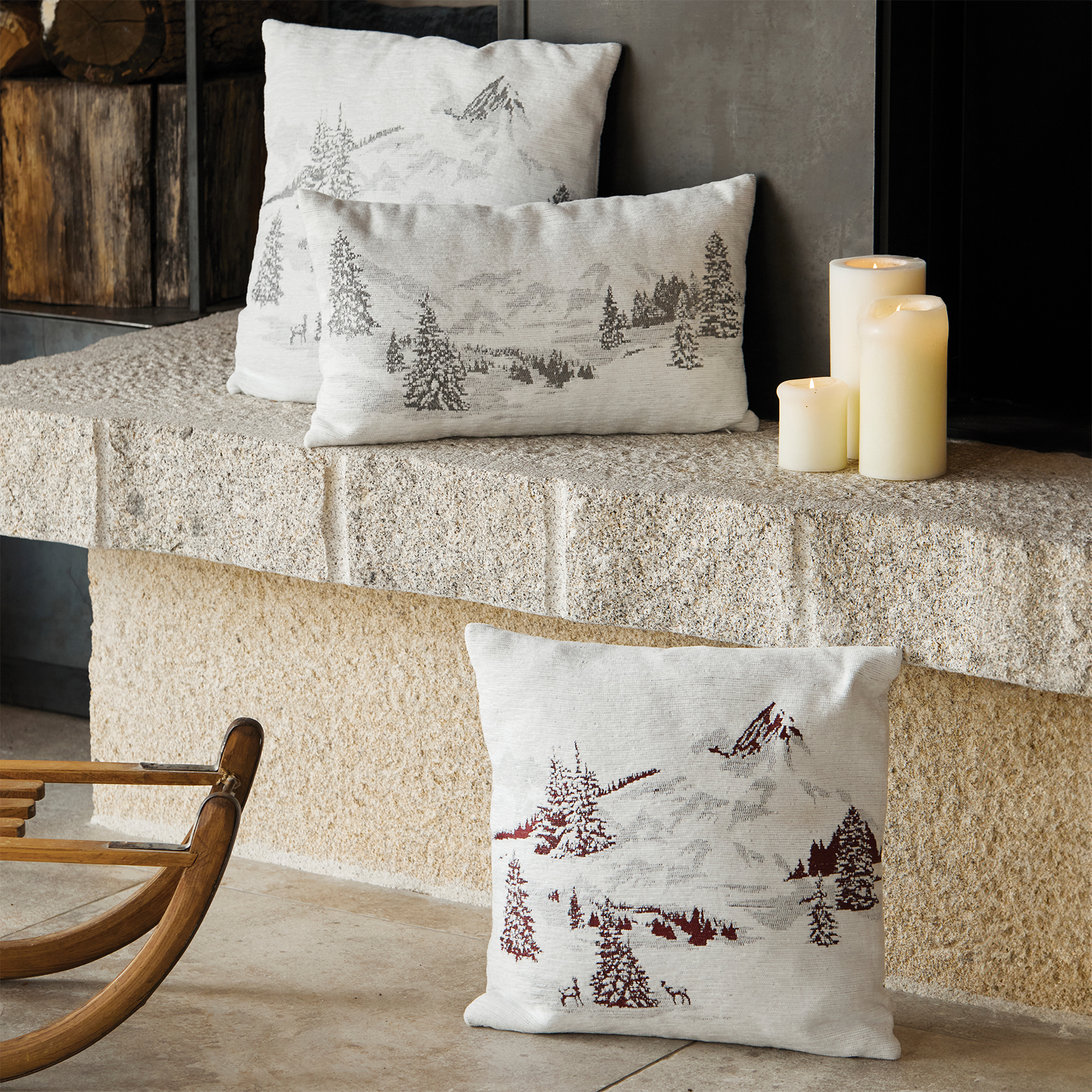 Housse de Coussin Sapins Enneigés — vue 3