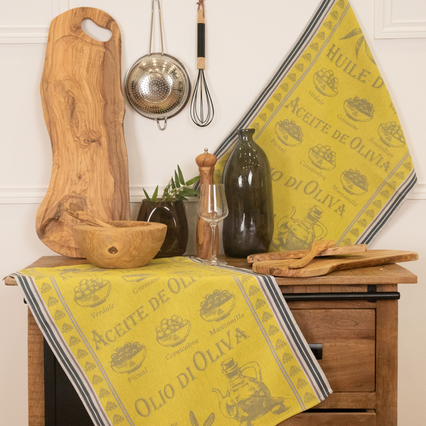 Torchon en coton huile d’olive — vue 4