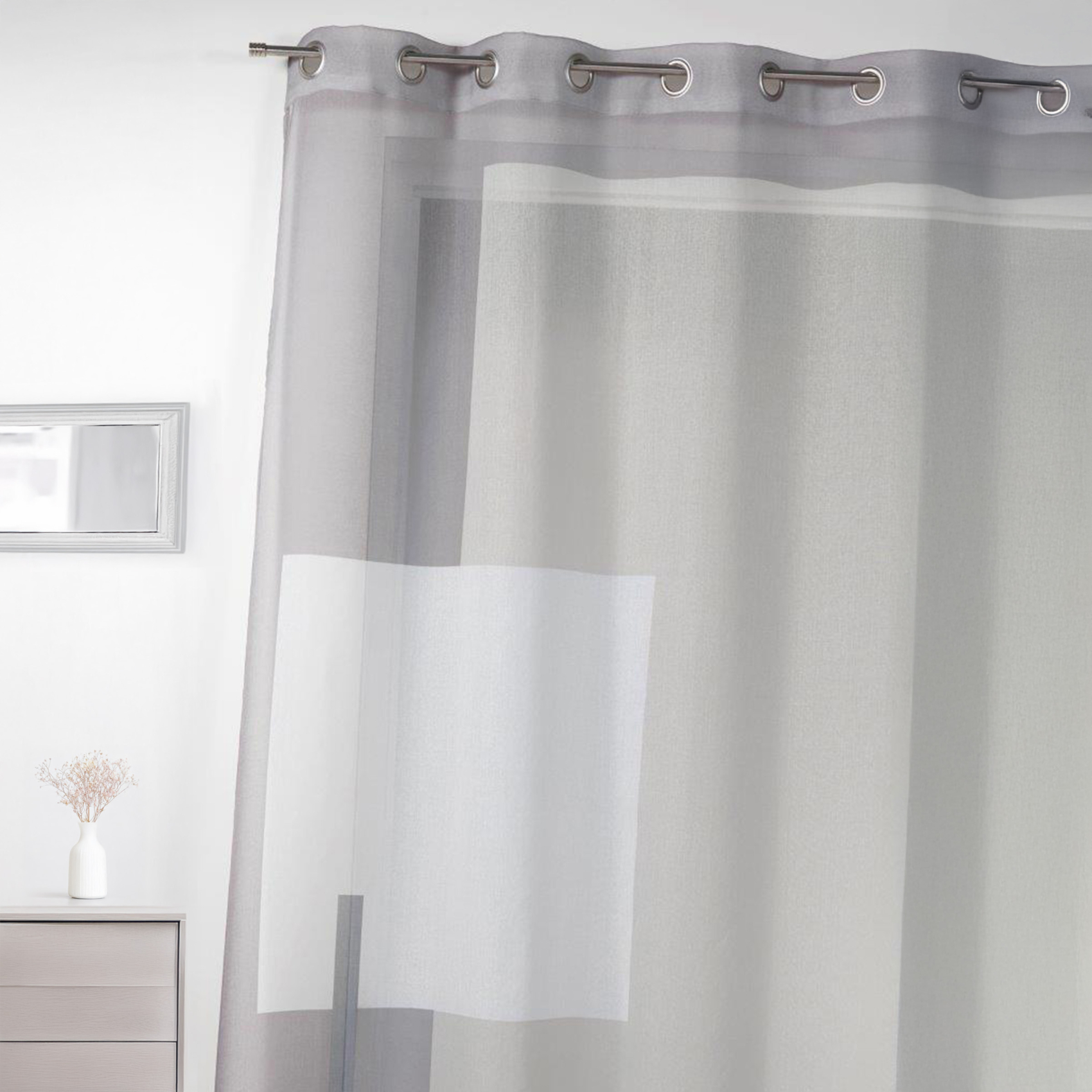 Voilage en étamine imprimée à motifs graphiques — vue 5