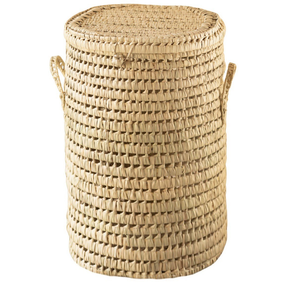 Panière à linge ronde palmier