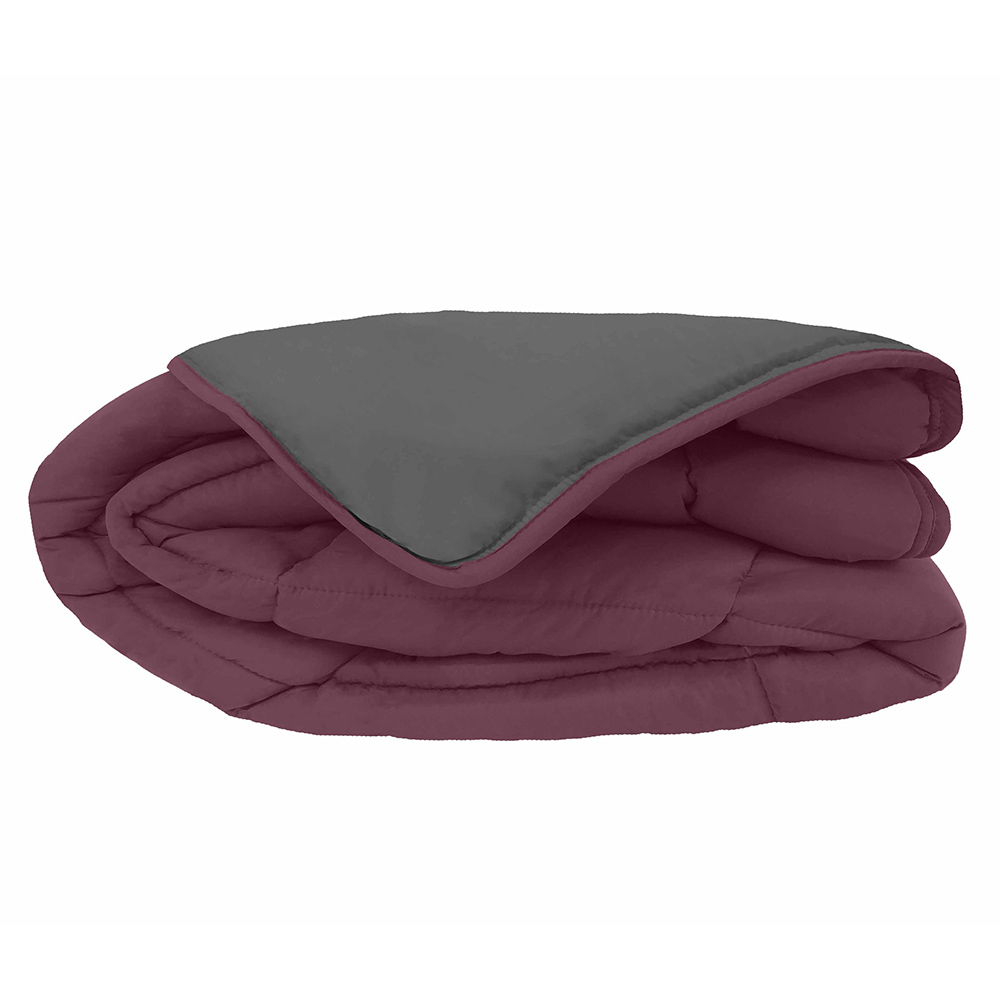 Couette légère réversible bicolore en microfibre 200 gr/m²