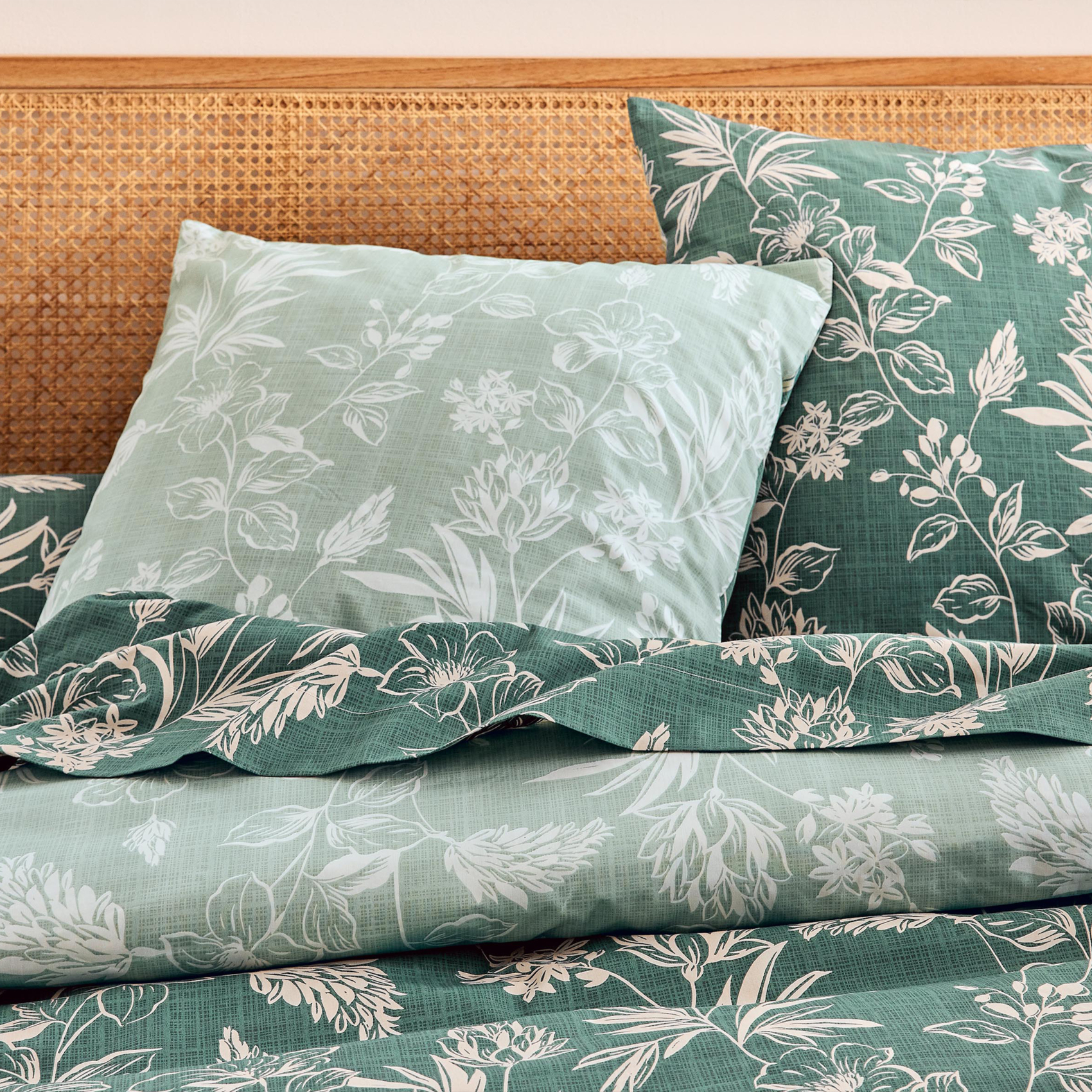 Parure de lit 2 pièces percale de coton végétal housse de couette + taie — vue 3