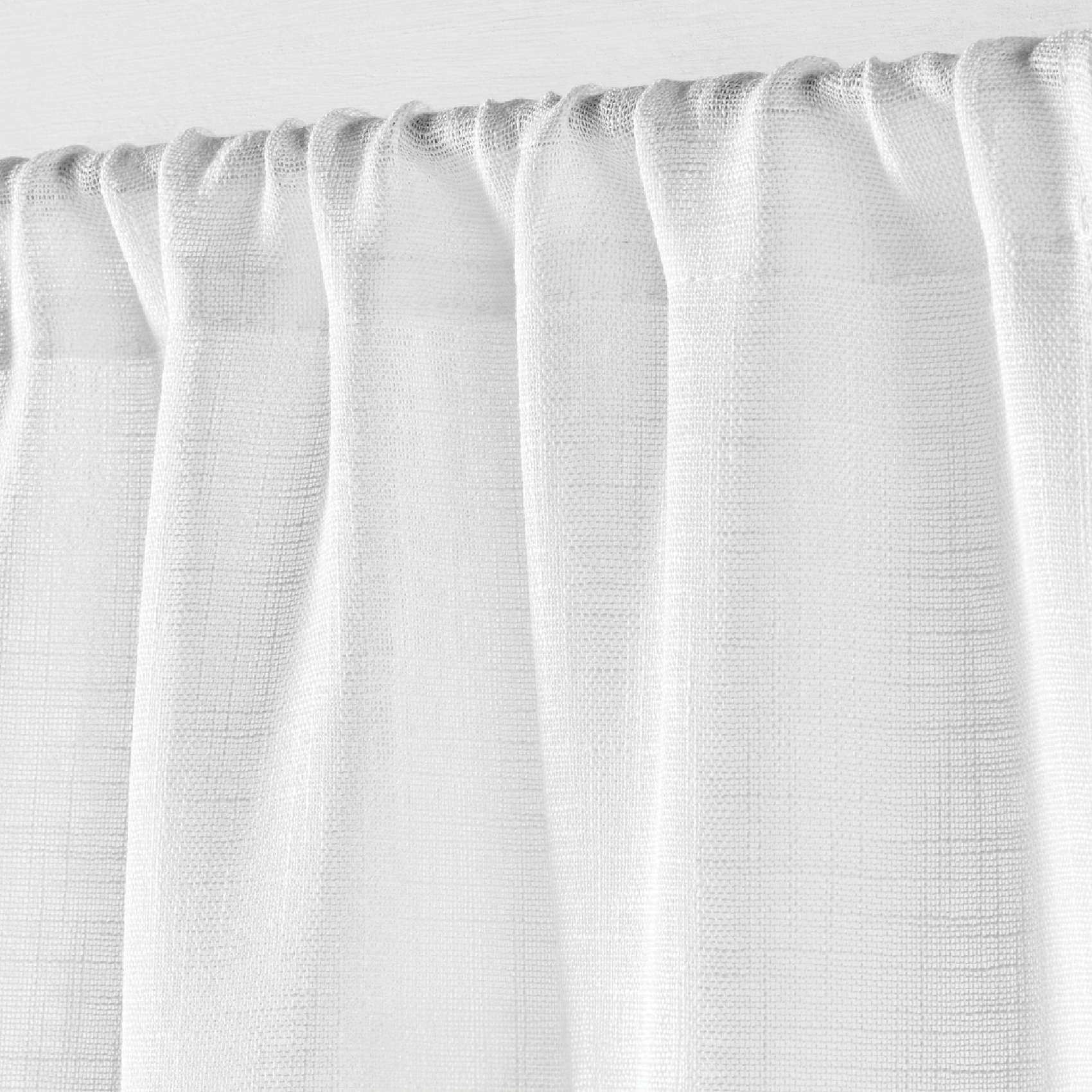 Paire de Voilages Haltona Blanc Effet Lin Tissé — vue 3