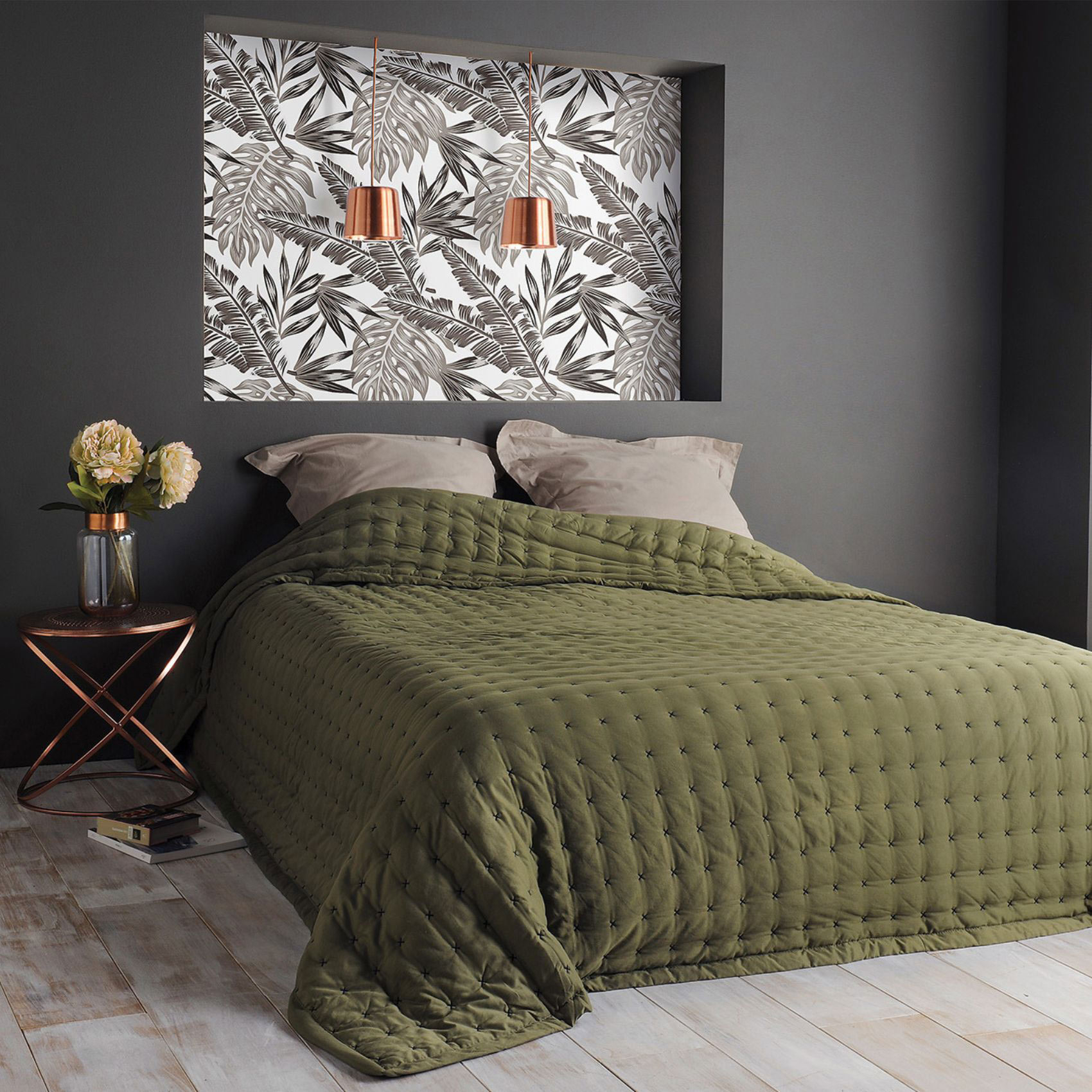 Jeté de lit matelassé et uni — vue 4