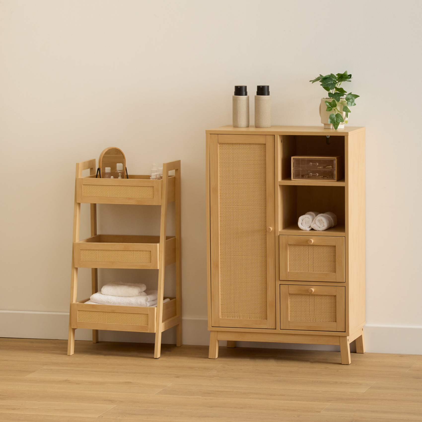 Étagère de rangement 3 niveaux avec paniers intégrés — vue 5