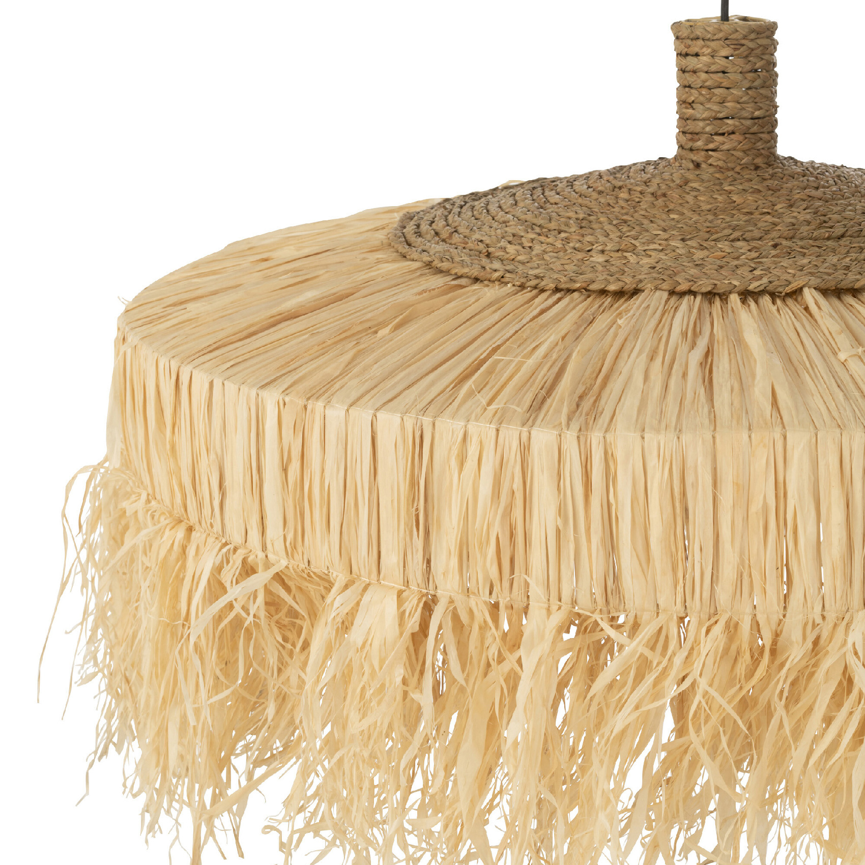 Suspension ronde en raphia — vue 5