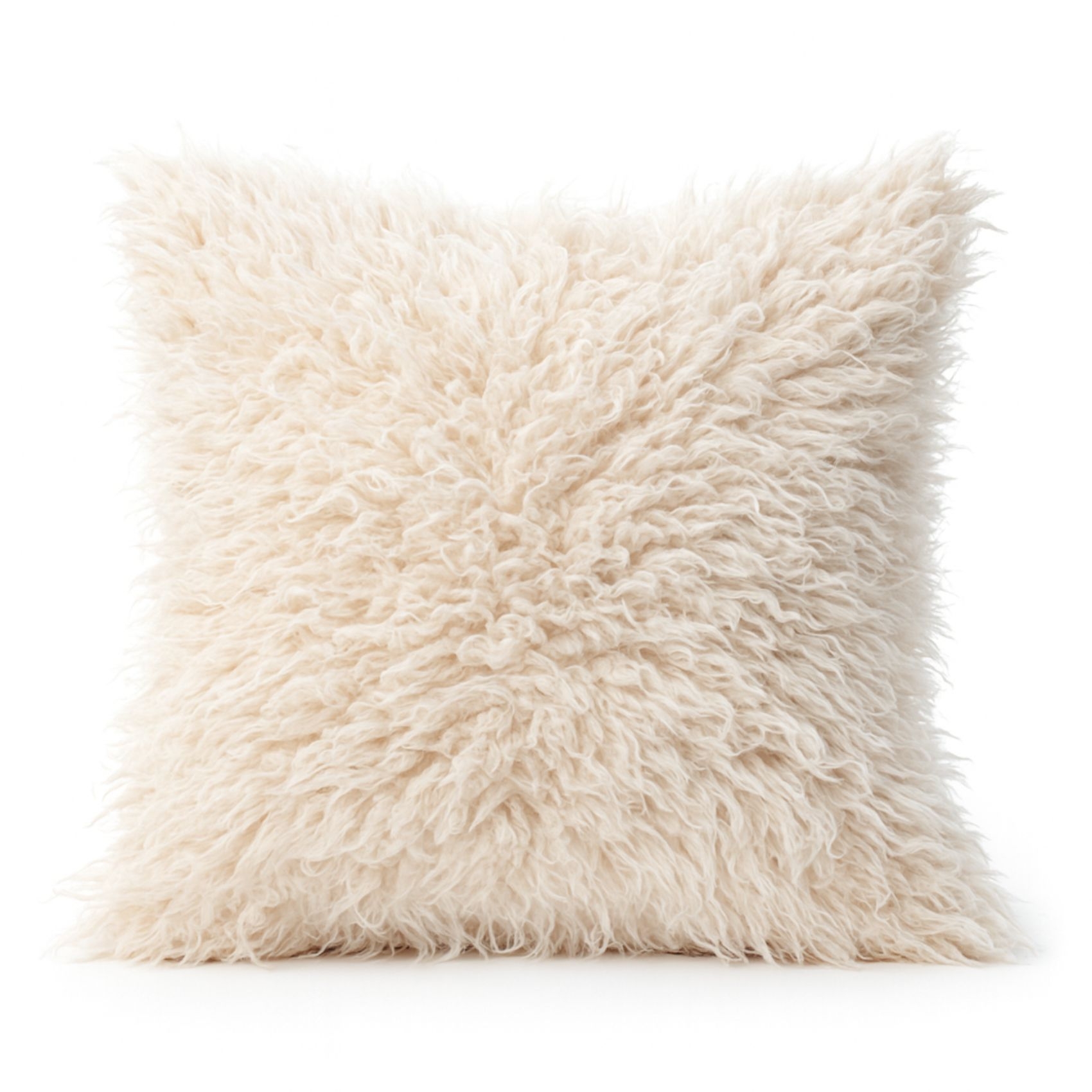 Coussin à poil long ultra doux