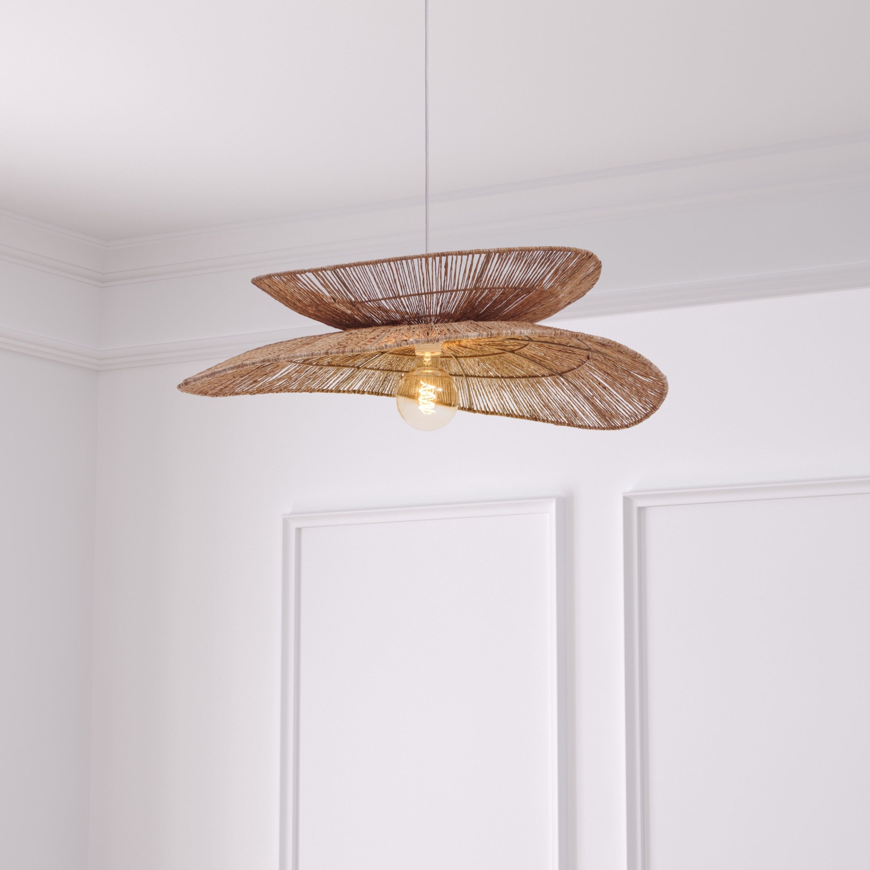 Suspension luminaire en jute — vue 3