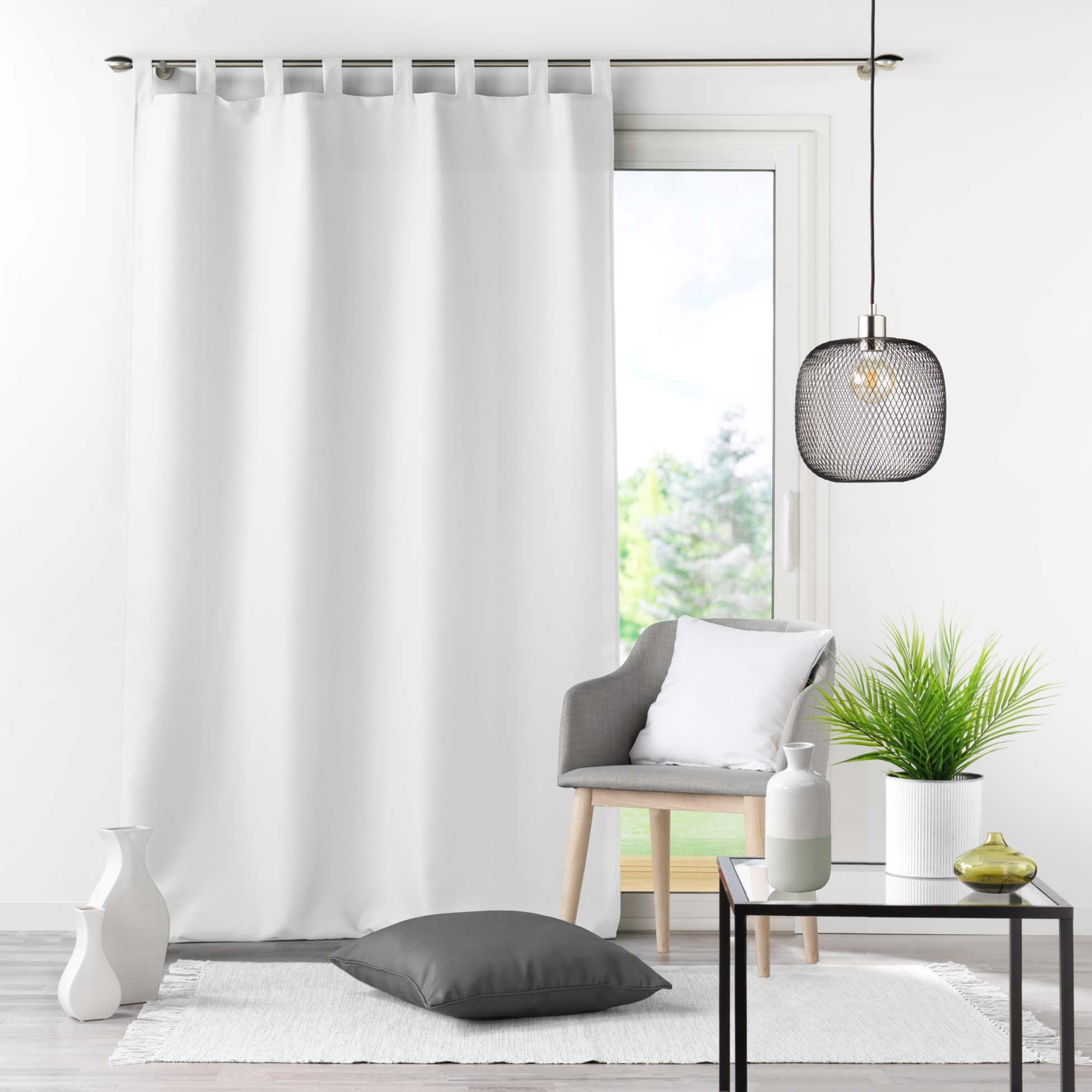 Rideau blanc à passants — vue 4