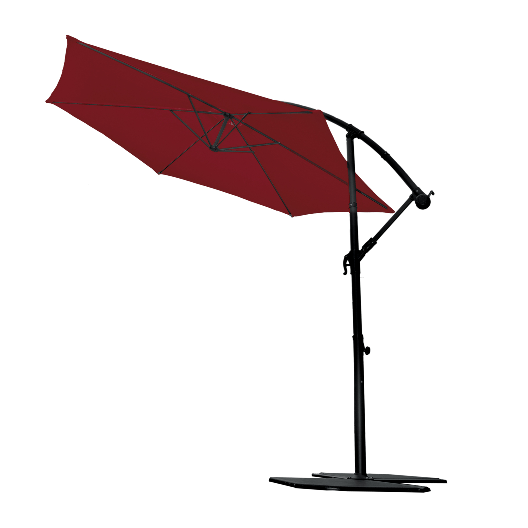 Parasol Ø 3 m Mat Déporté à Manivelle — vue 4