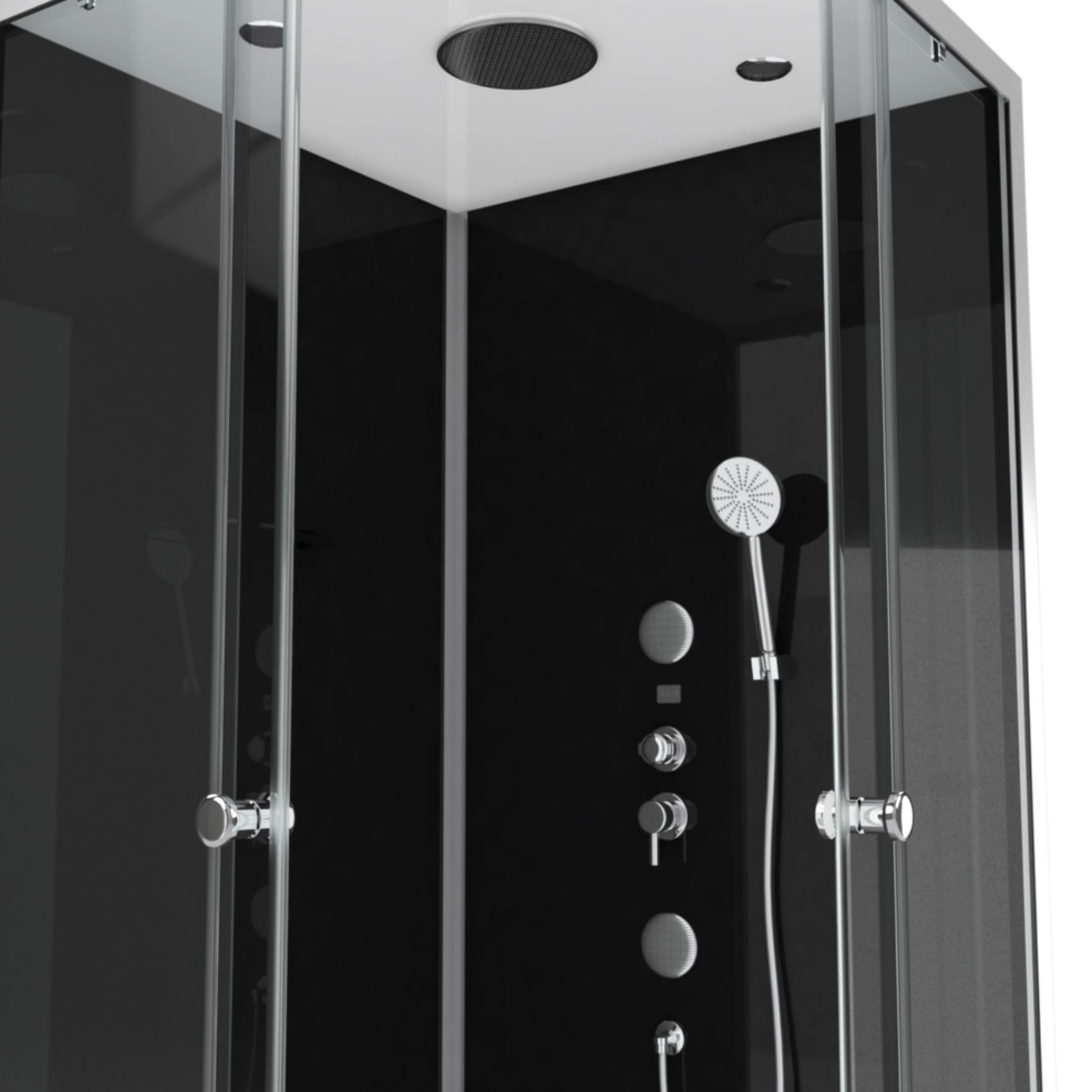 Cabine de douche arrondie — vue 3