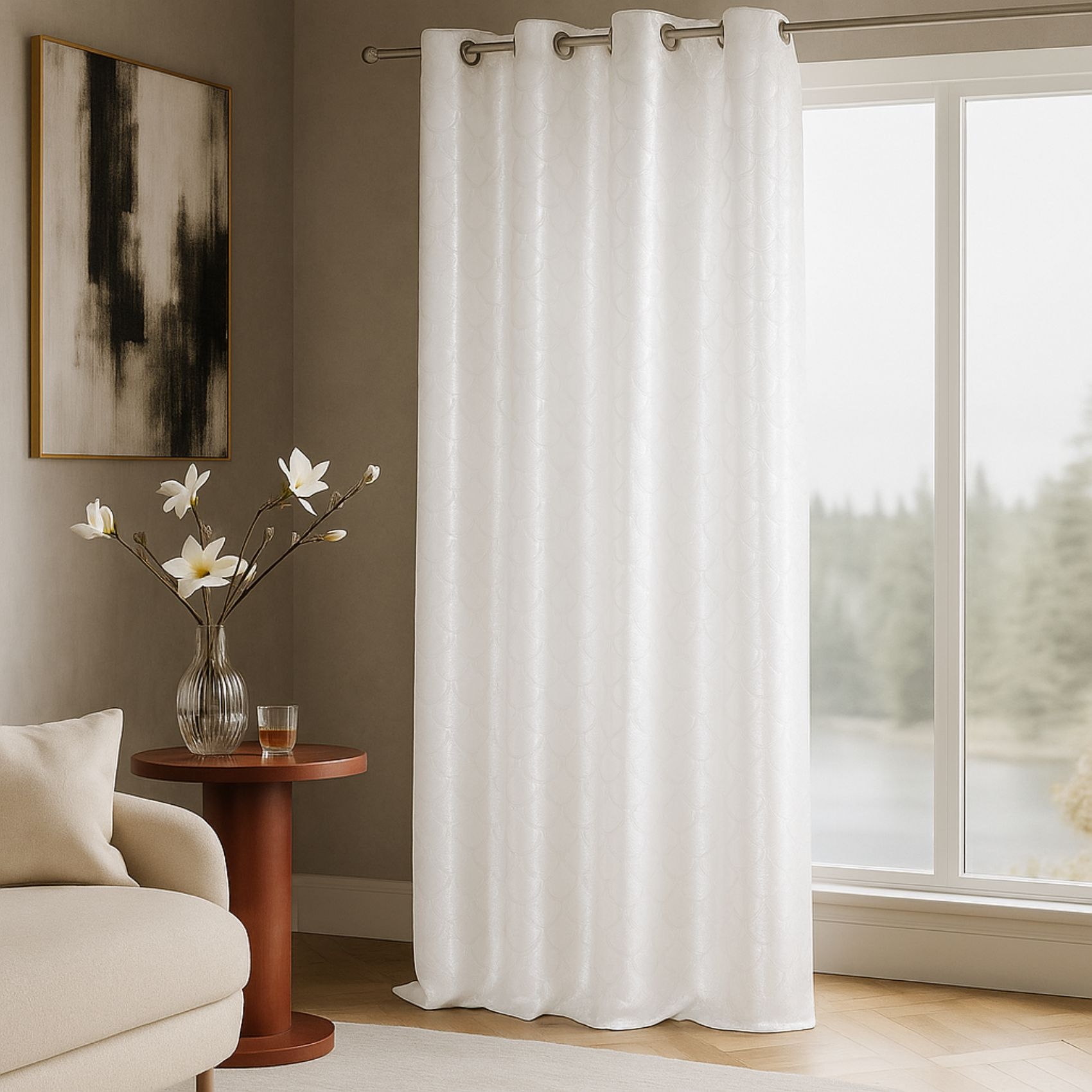 Rideau effet soie motif écaille — vue 5