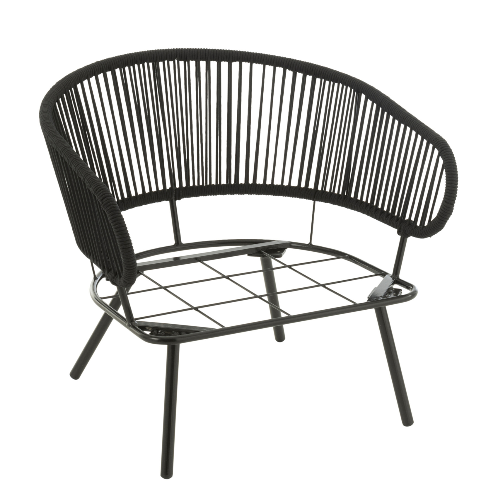 Ensemble 3 pièces en métal et rotin extérieur — vue 3