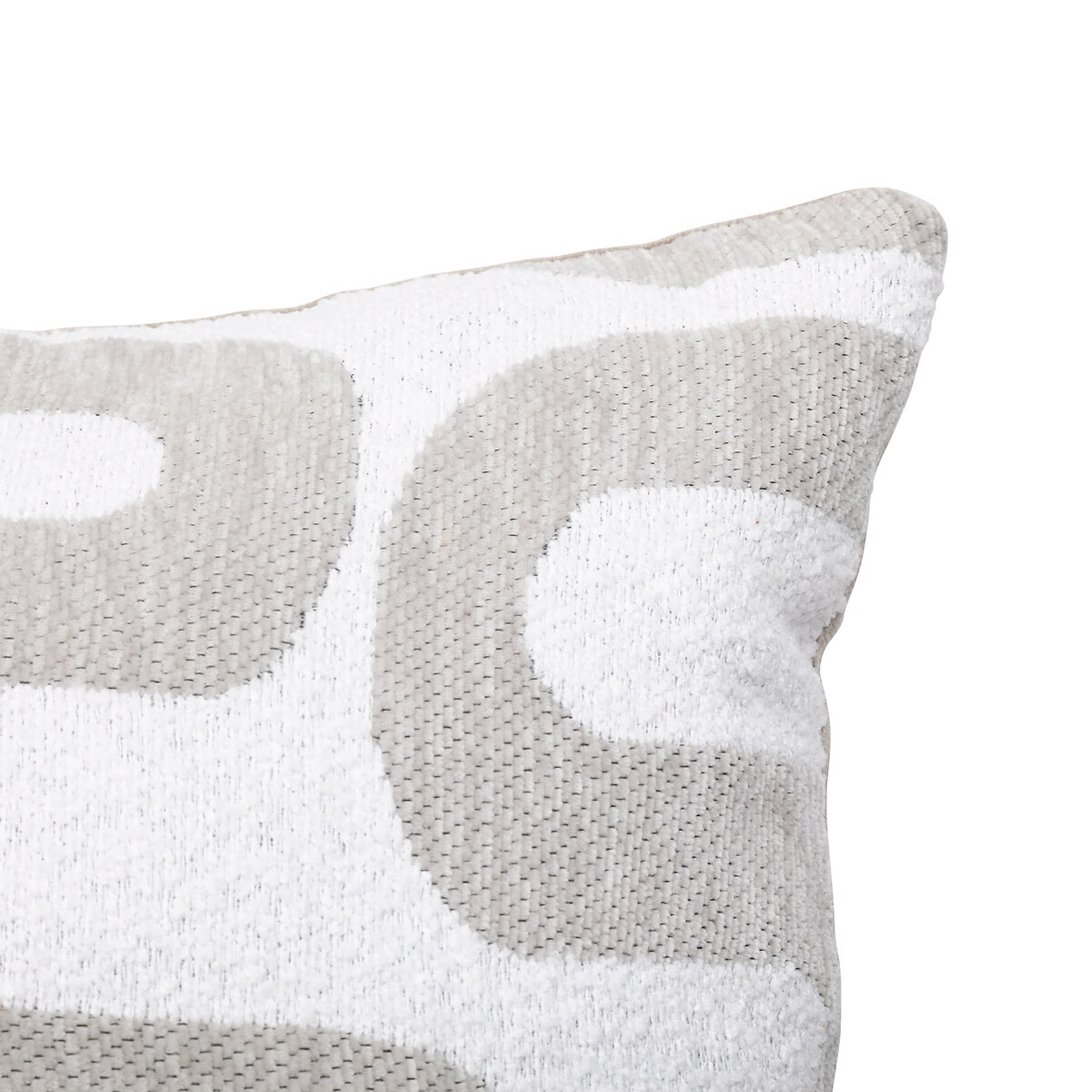 Coussin déhoussable jacquard chenille avec dos en velours — vue 3