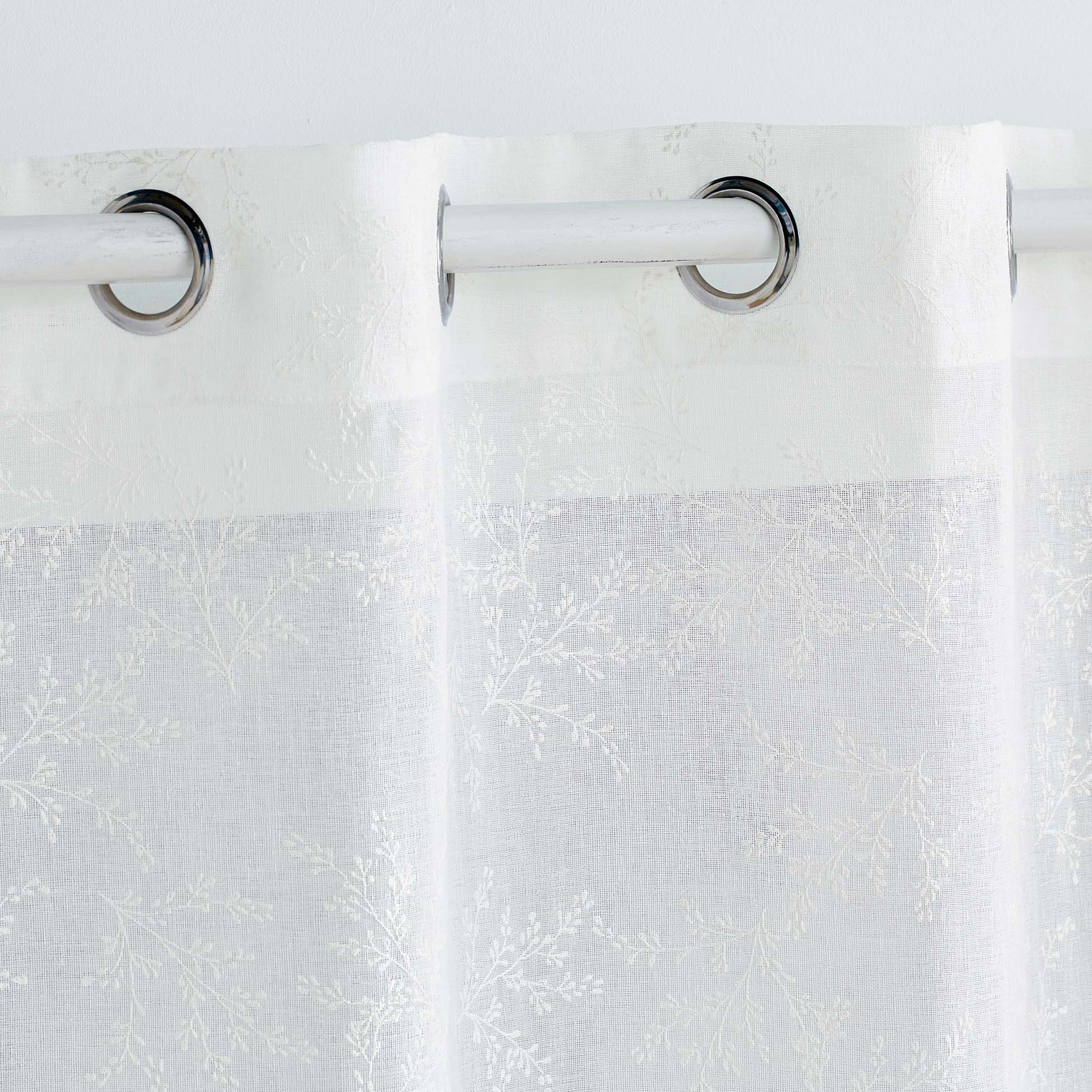 Voilage Vintage fleurs brodées — vue 3