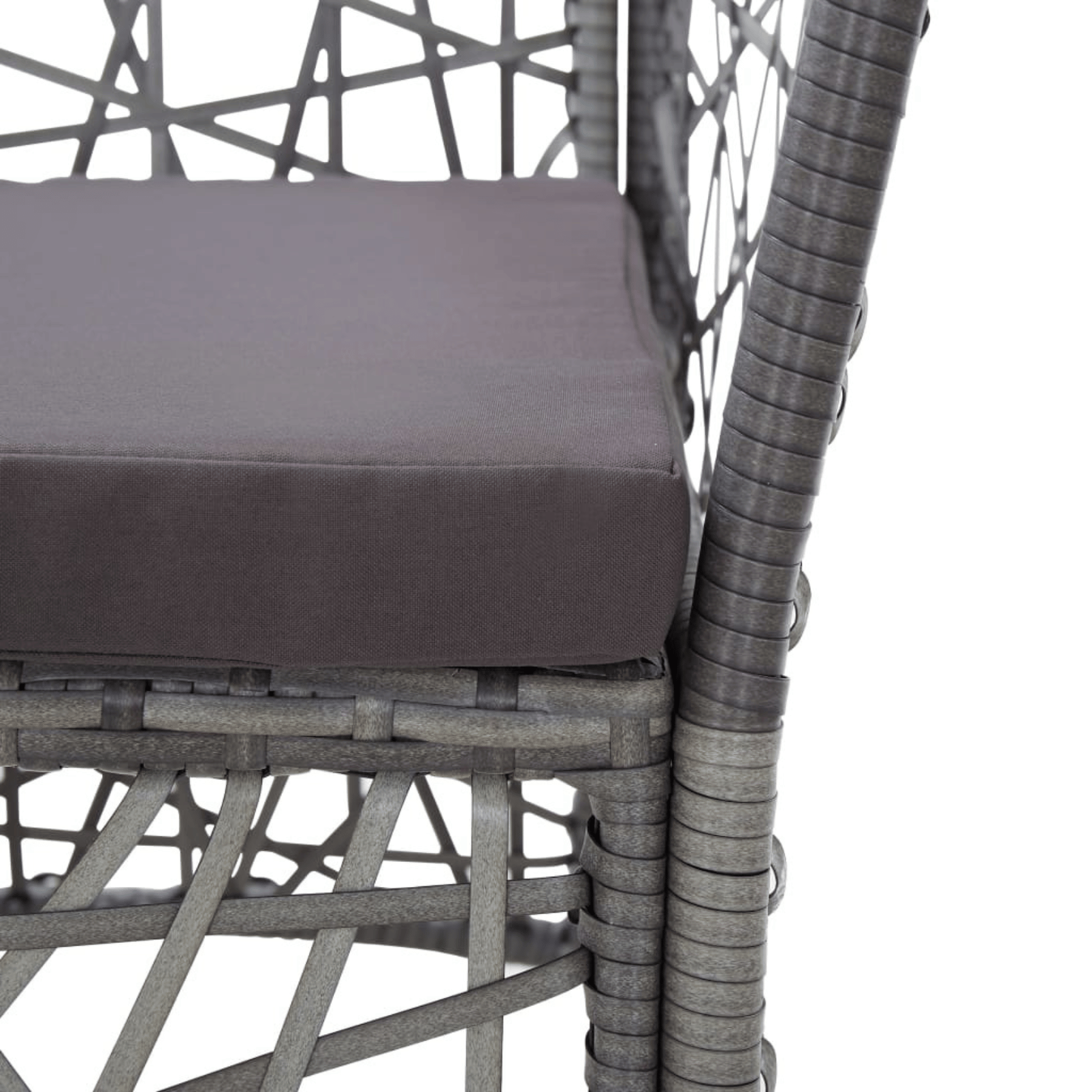 Table et chaises en résine tressée extérieures — vue 3