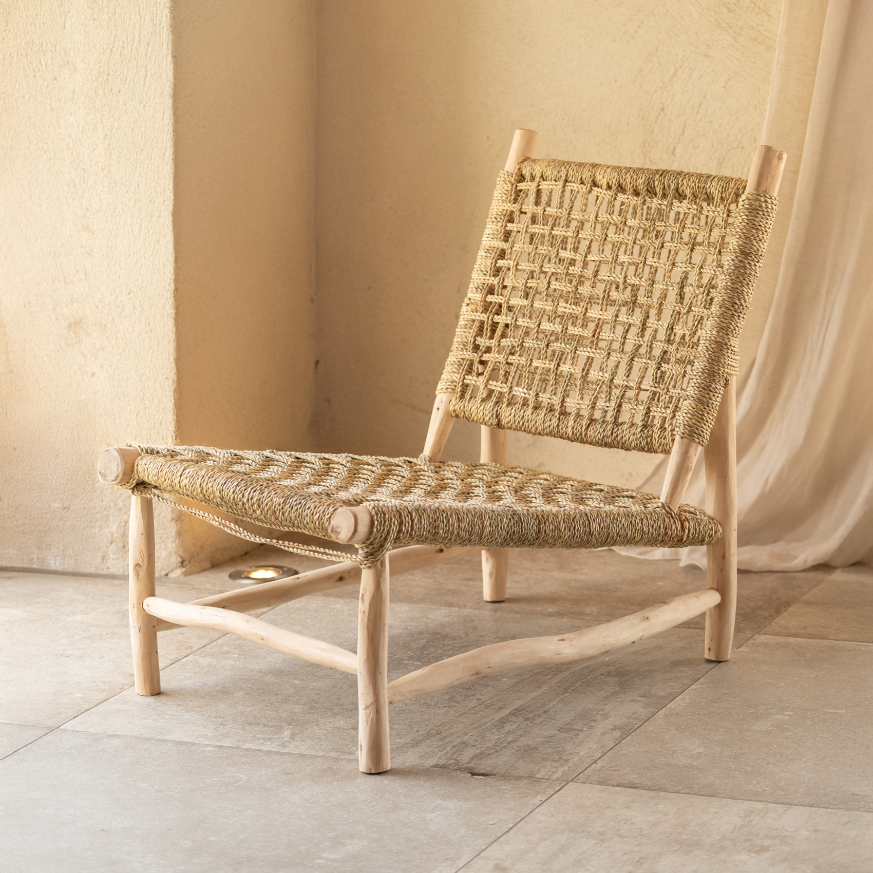 Fauteuil Lounge ajouré bohème — vue 5