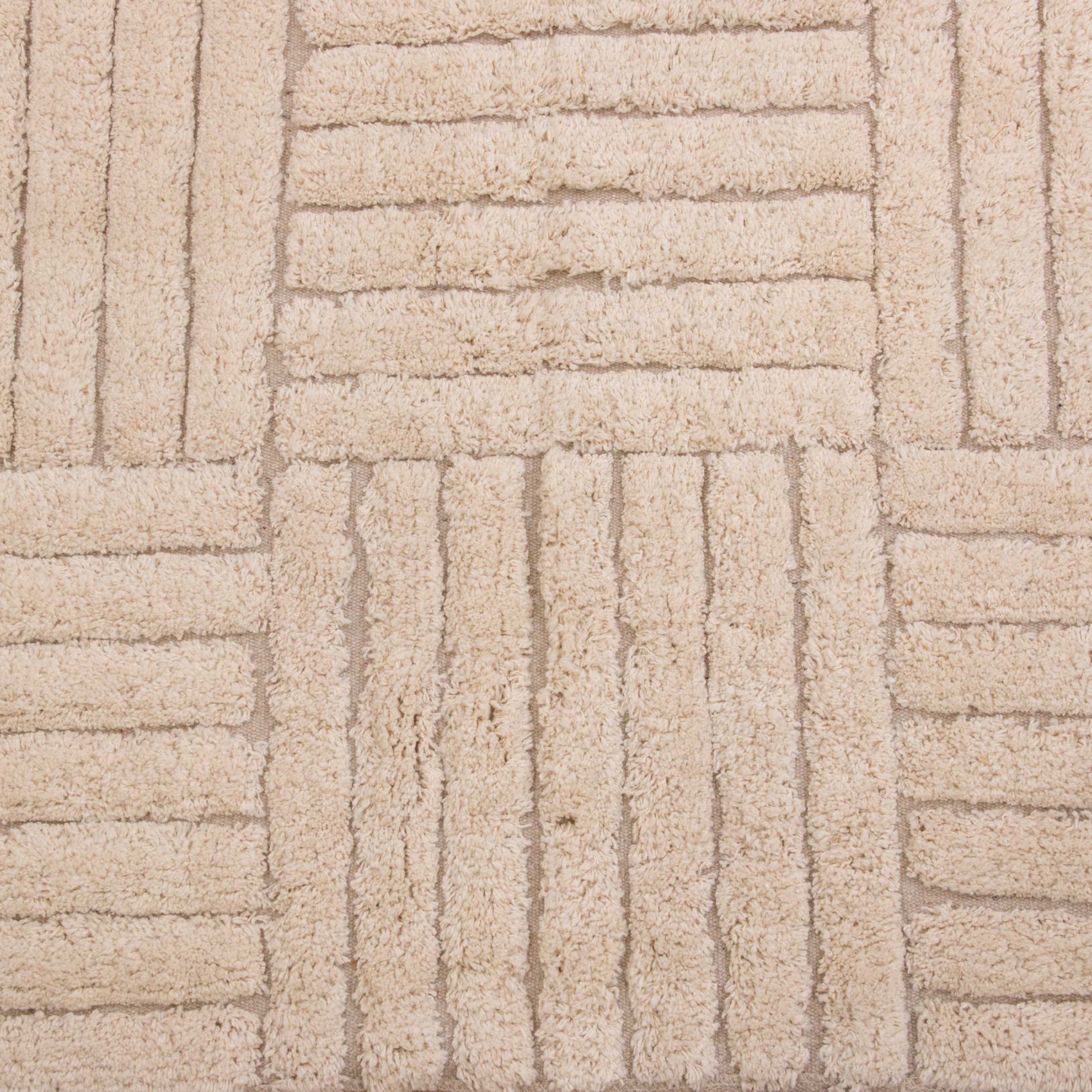 Tapis coton déco motif rayures croisées — vue 3