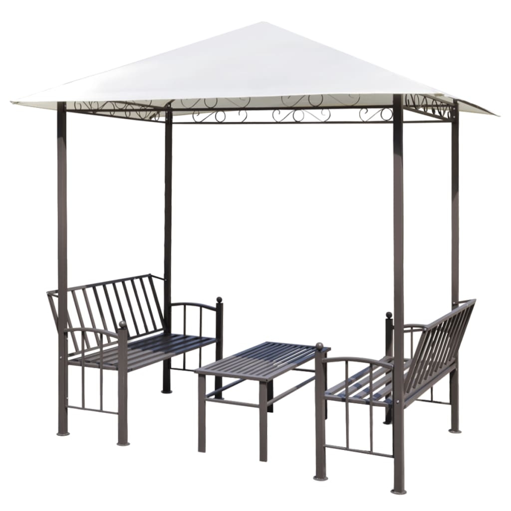 Auvent extérieur avec table et bancs