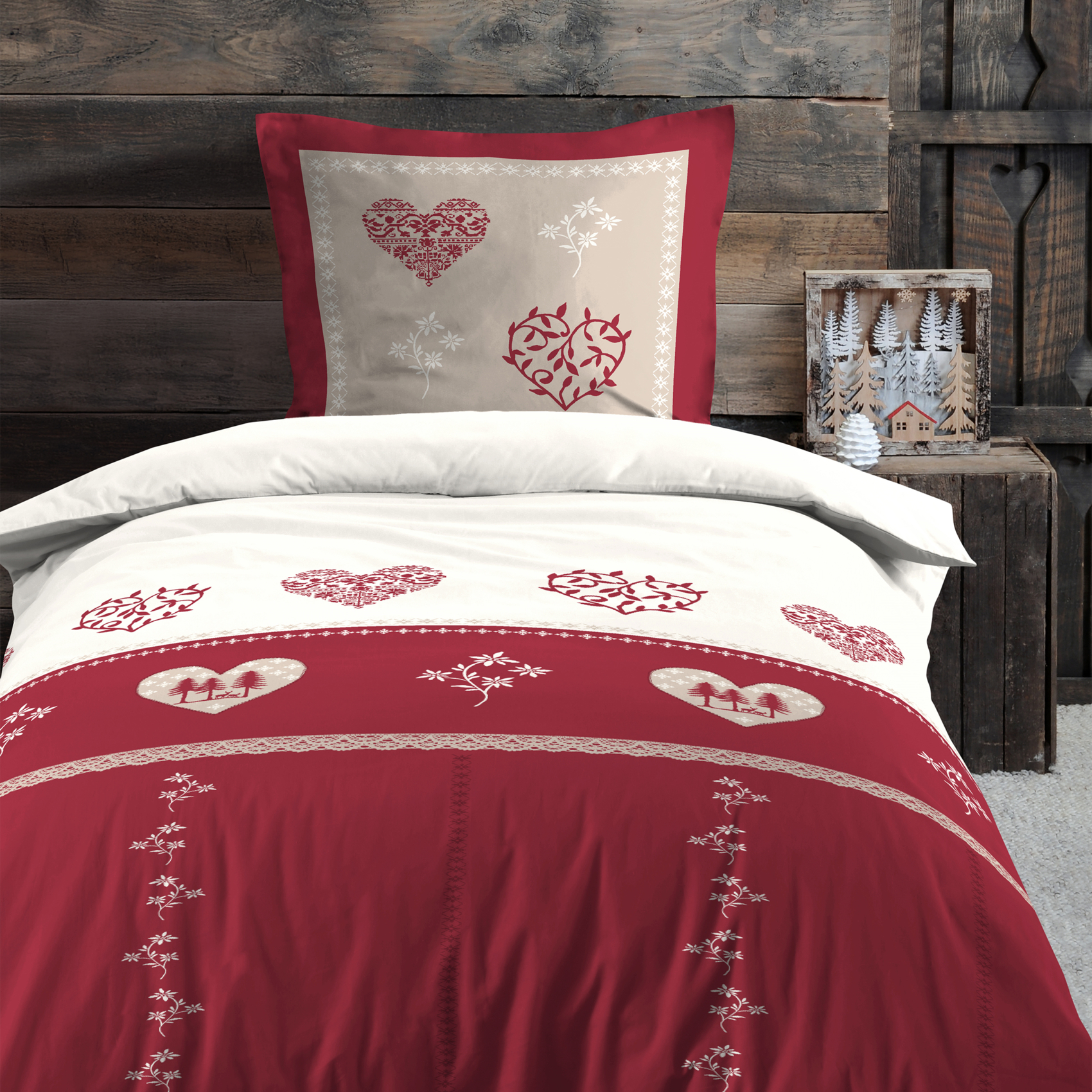 Parure de lit style montagne chaleureuse