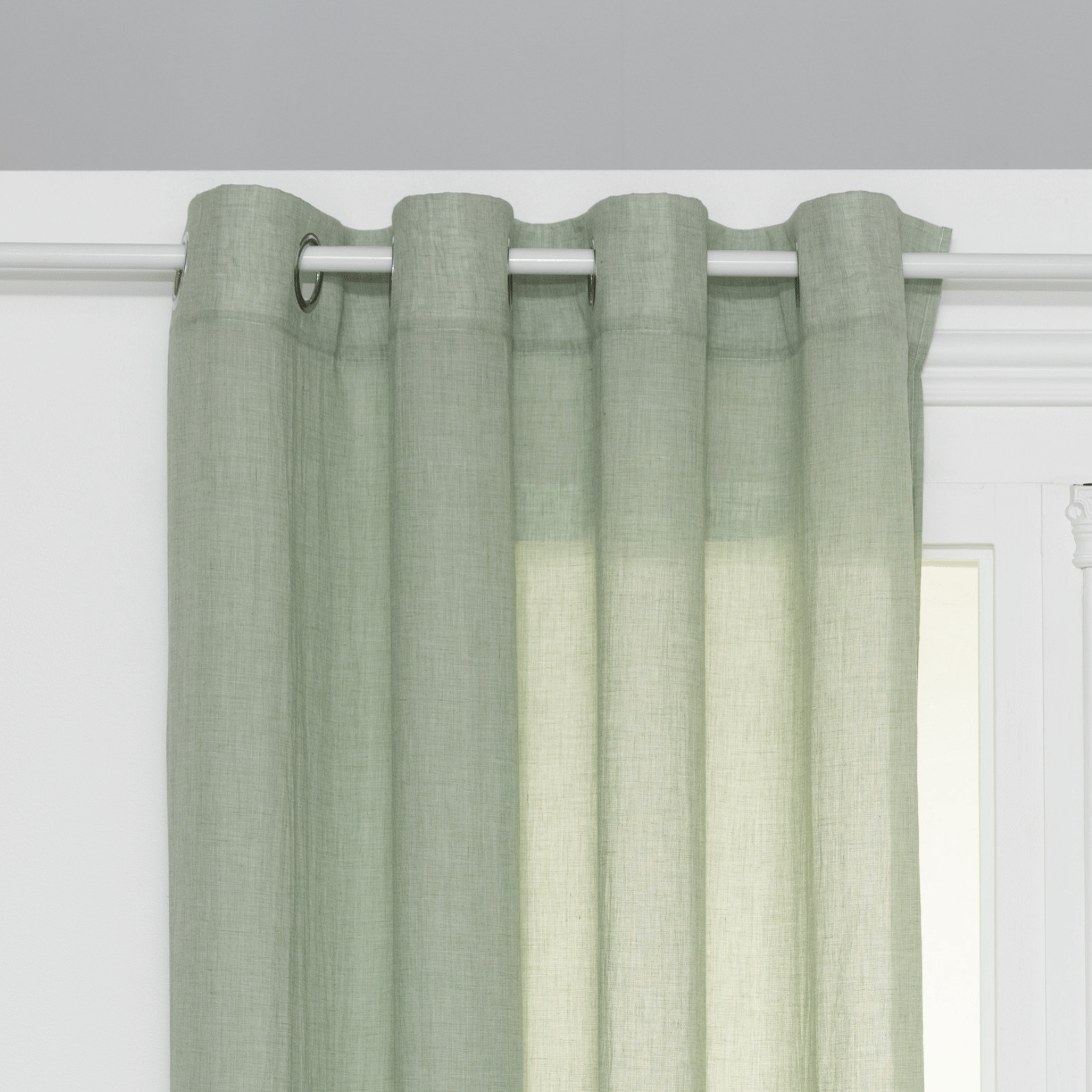 Voilage uni chiné poly-coton — vue 6