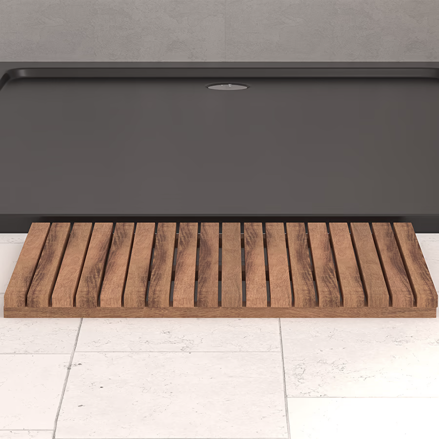 Caillebotis douche en bois acacia — vue 5