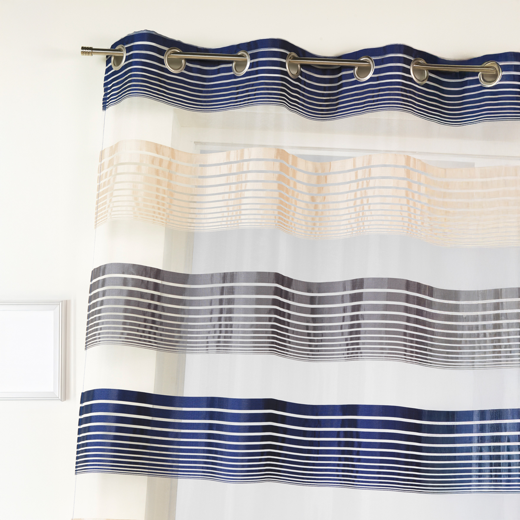 Voilage en organza à fines rayures horizontales — vue 6