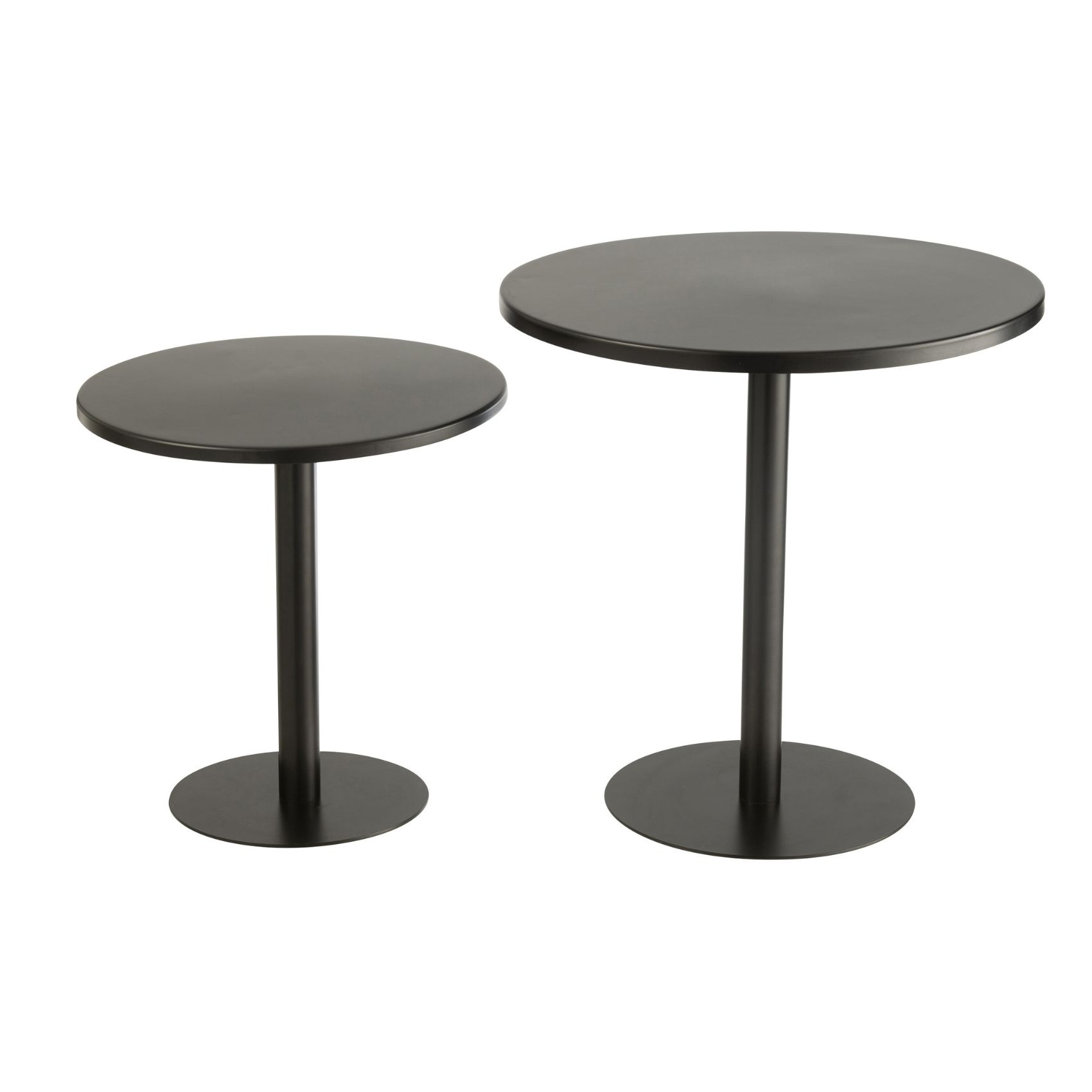 Lot de 2 tables basses gigognes en aluminium — vue 5