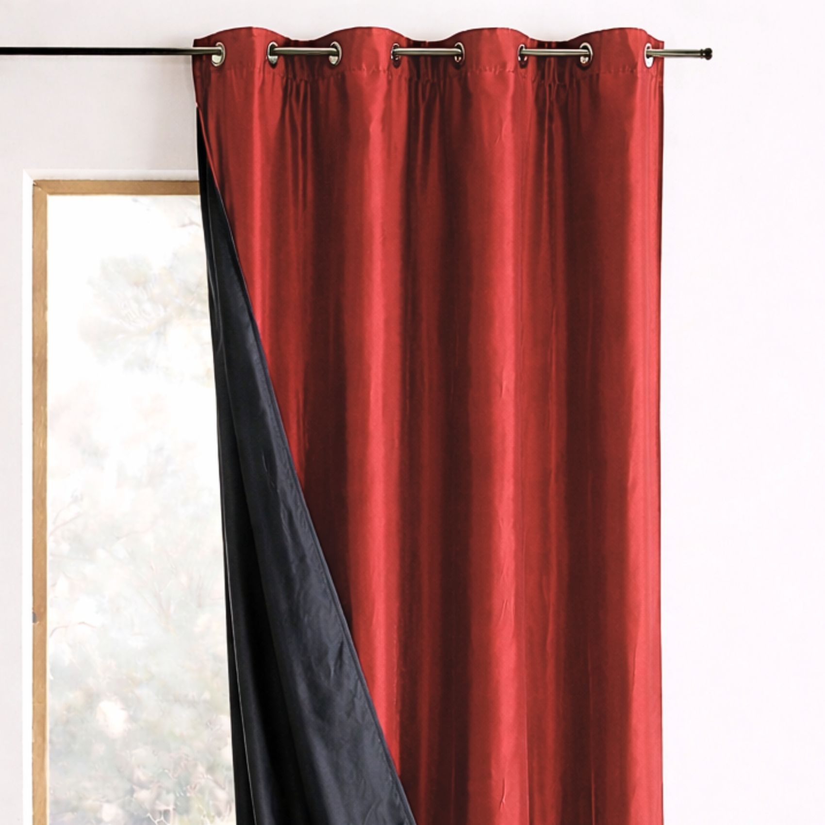 Rideau Ameublement Réversible en Taffetas — vue 4