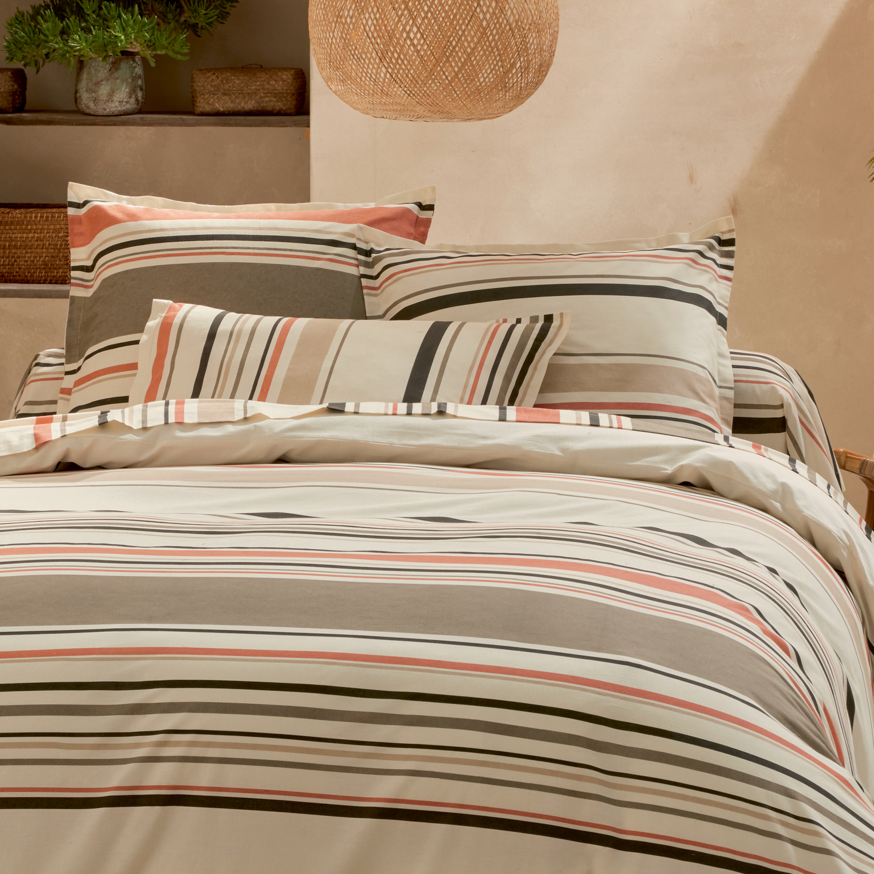 Drap plat coton rayures bayadère — vue 4