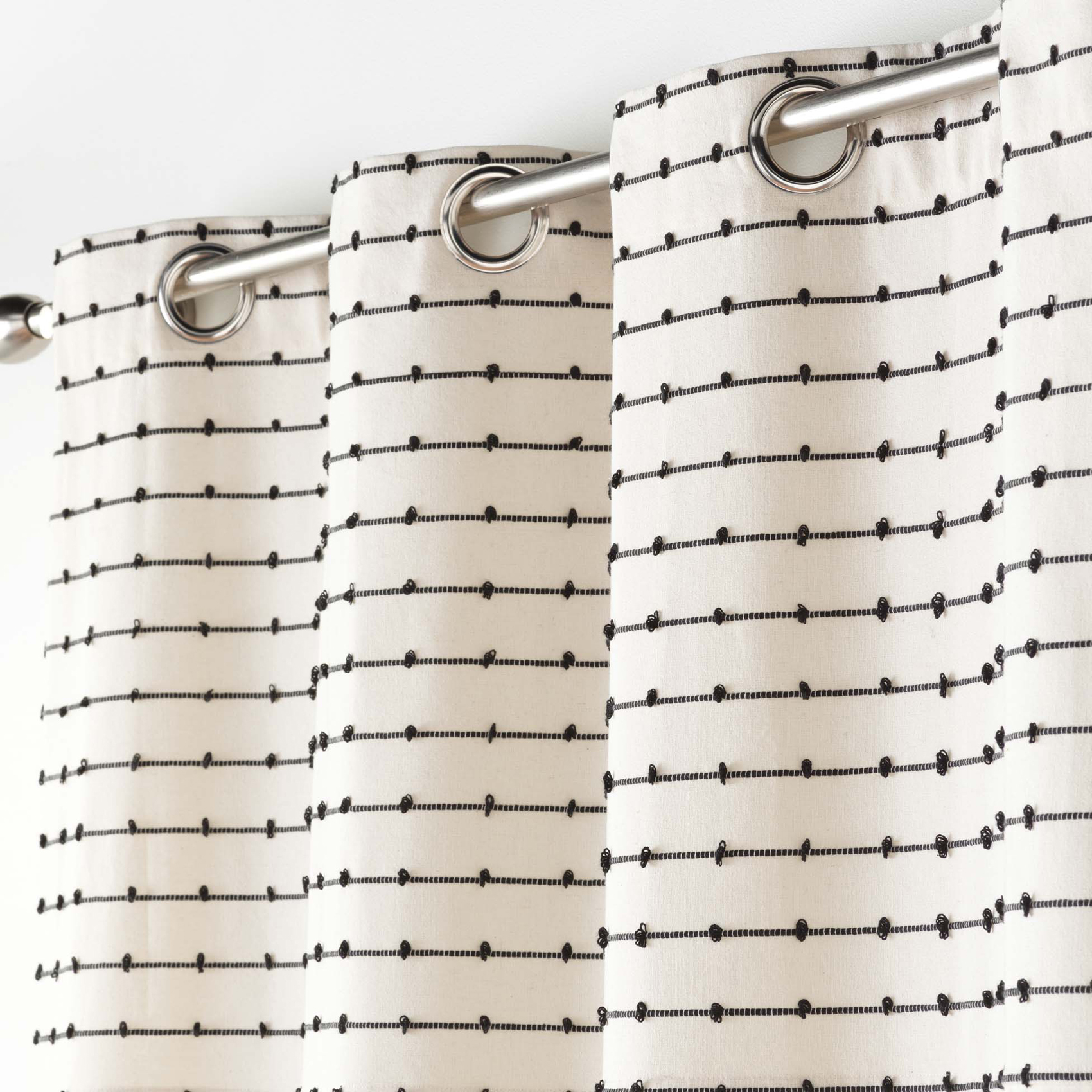 Rideau en coton recyclé à top fil coupé — vue 3