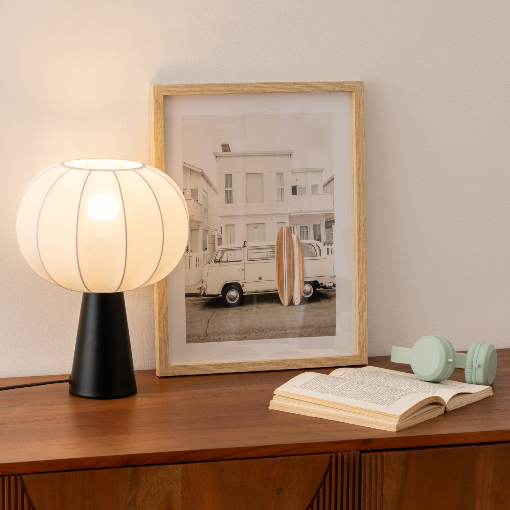 Lampe à poser métal et coton — vue 6