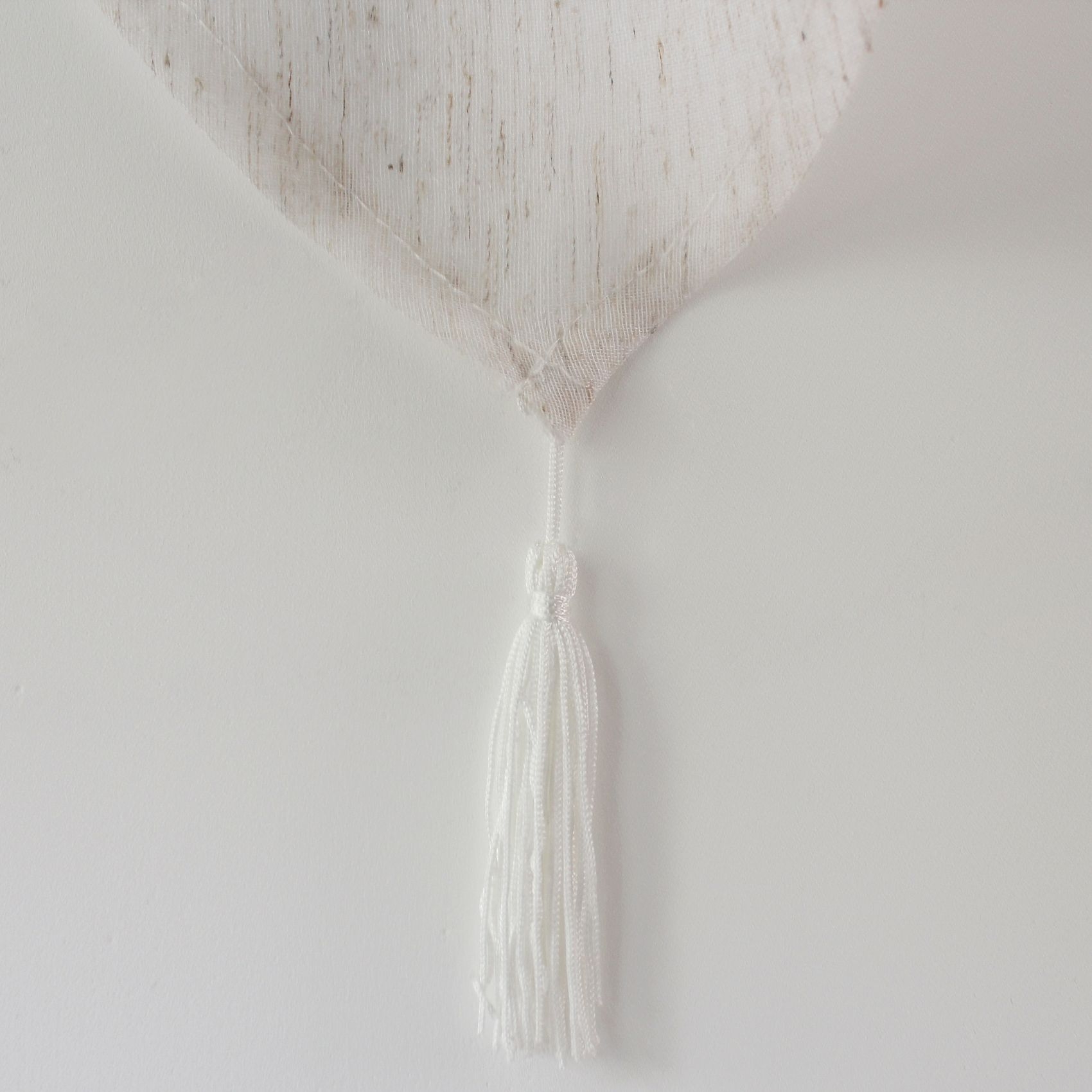 Paire de petits rideaux aspect lin finition pointe — vue 5