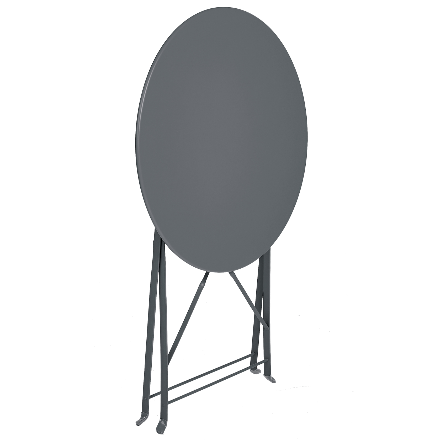 Table de jardin pliante en acier ronde — vue 4