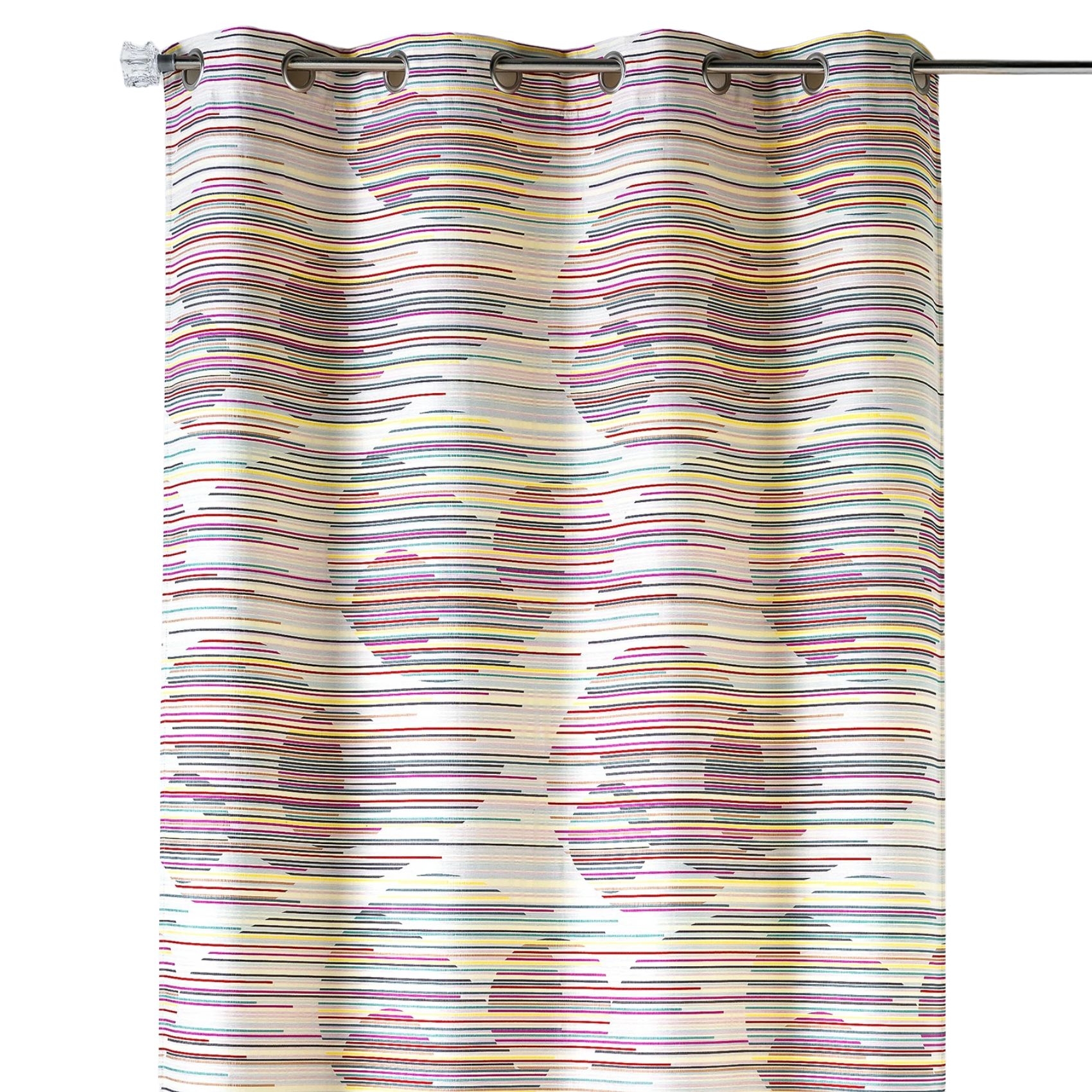 Rideau tamisant en jacquard à motifs graphiques — vue 3