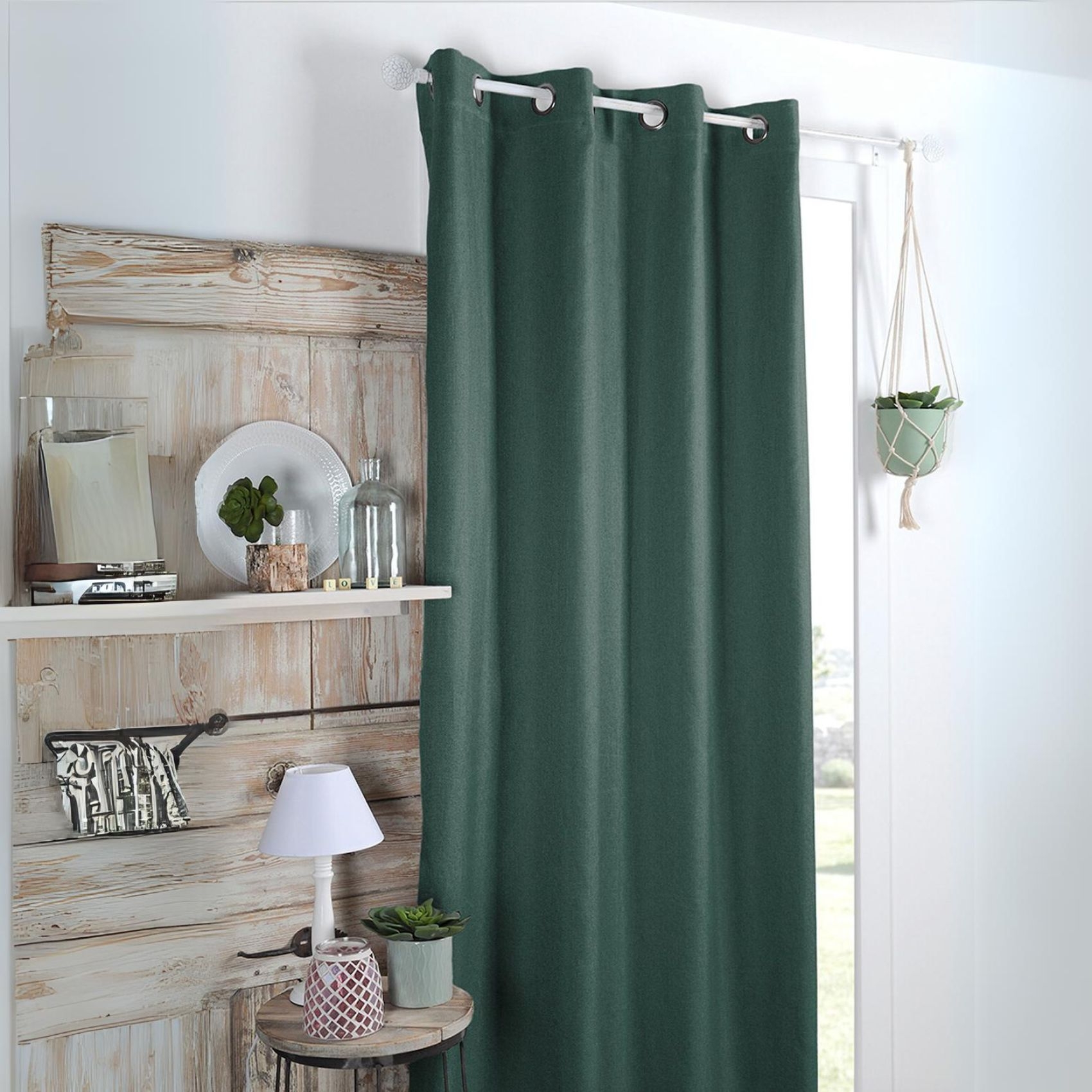 Rideau occultant uni tramé — vue 5