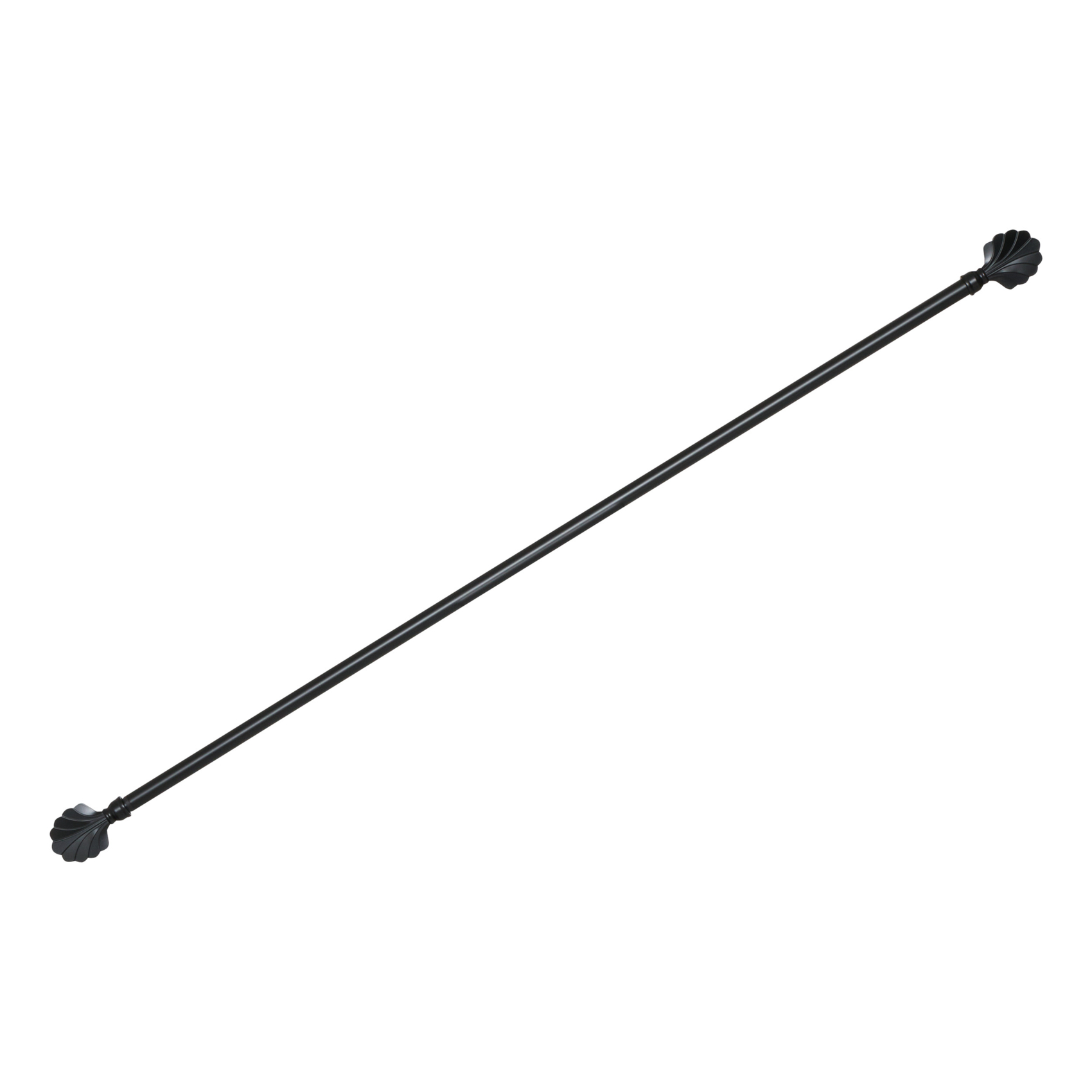 Kit tringle à rideaux extensible avec embout éventail en métal — vue 4